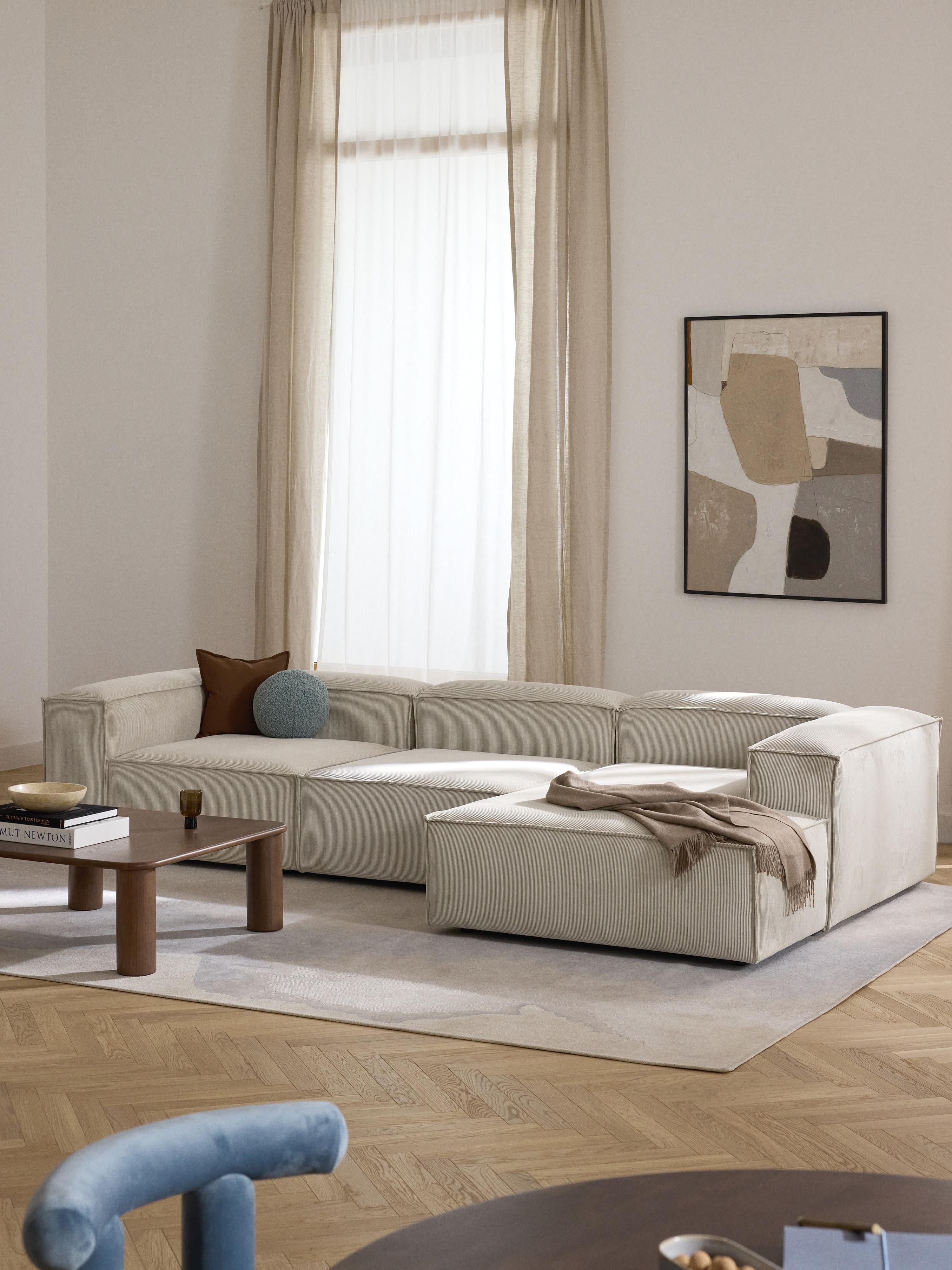 Modulares Ecksofa Lennon (4-Sitzer) aus Cord