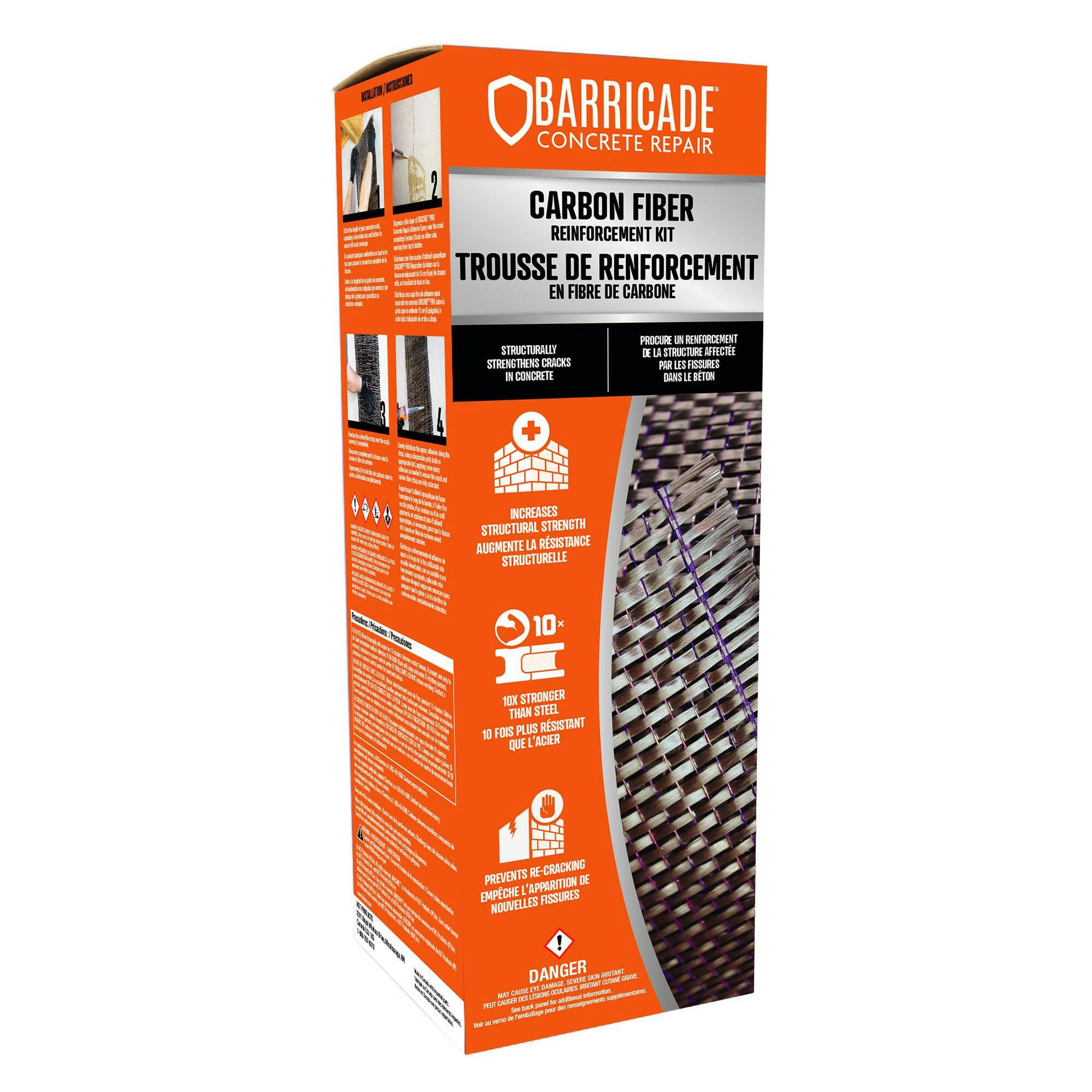 Barricade DIY Concrete Repair Carbon Fiber Kit