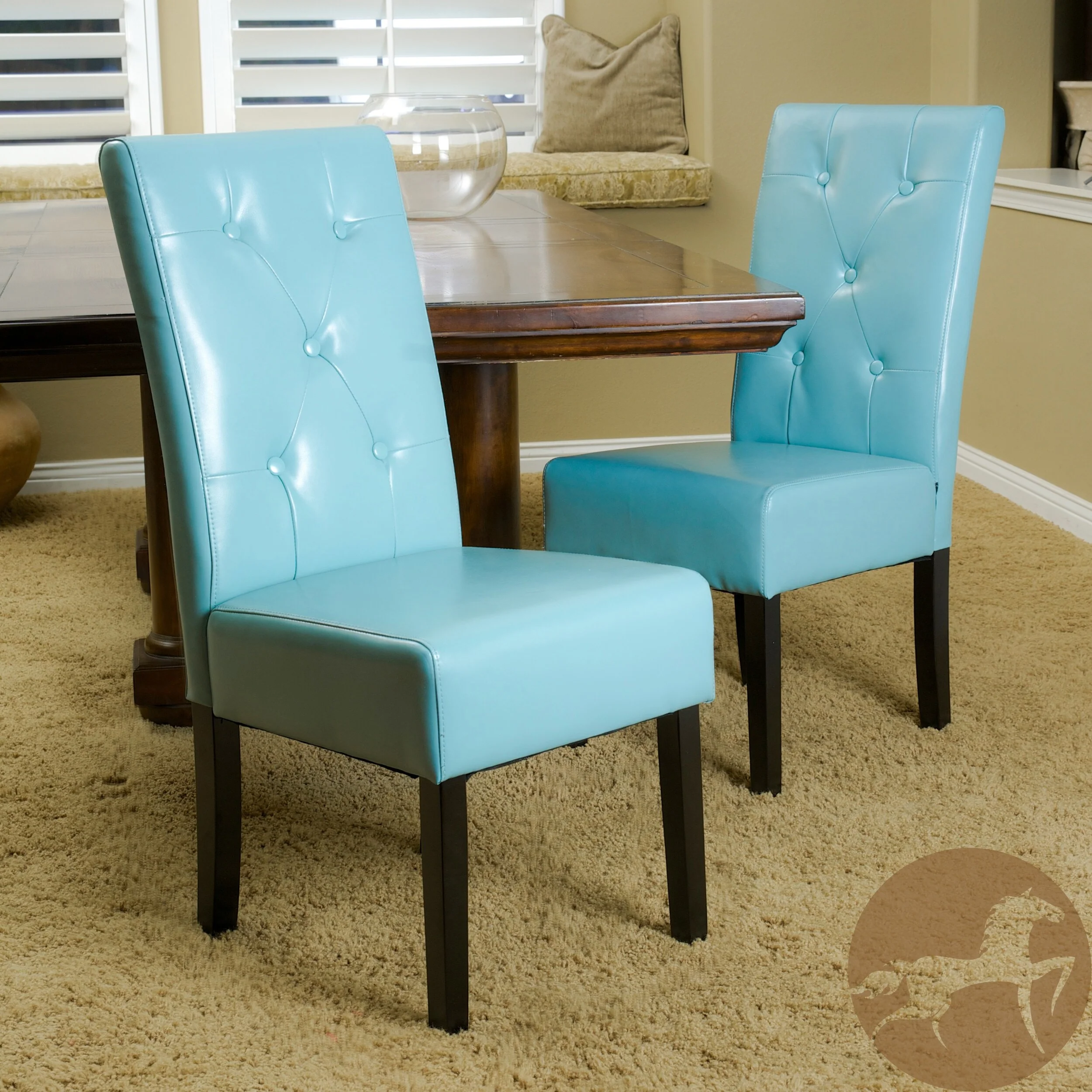 Roomfitters Tufted Dining Chair Set of 2, Comfortable Padded Seating