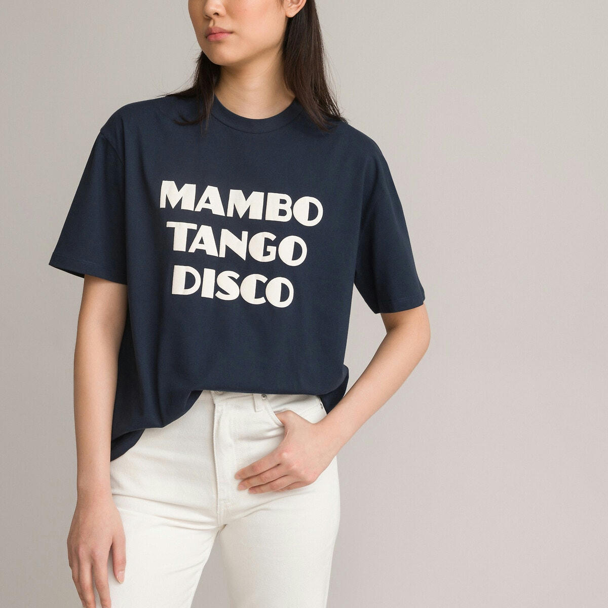 T-shirt col rond, imprimé devant
