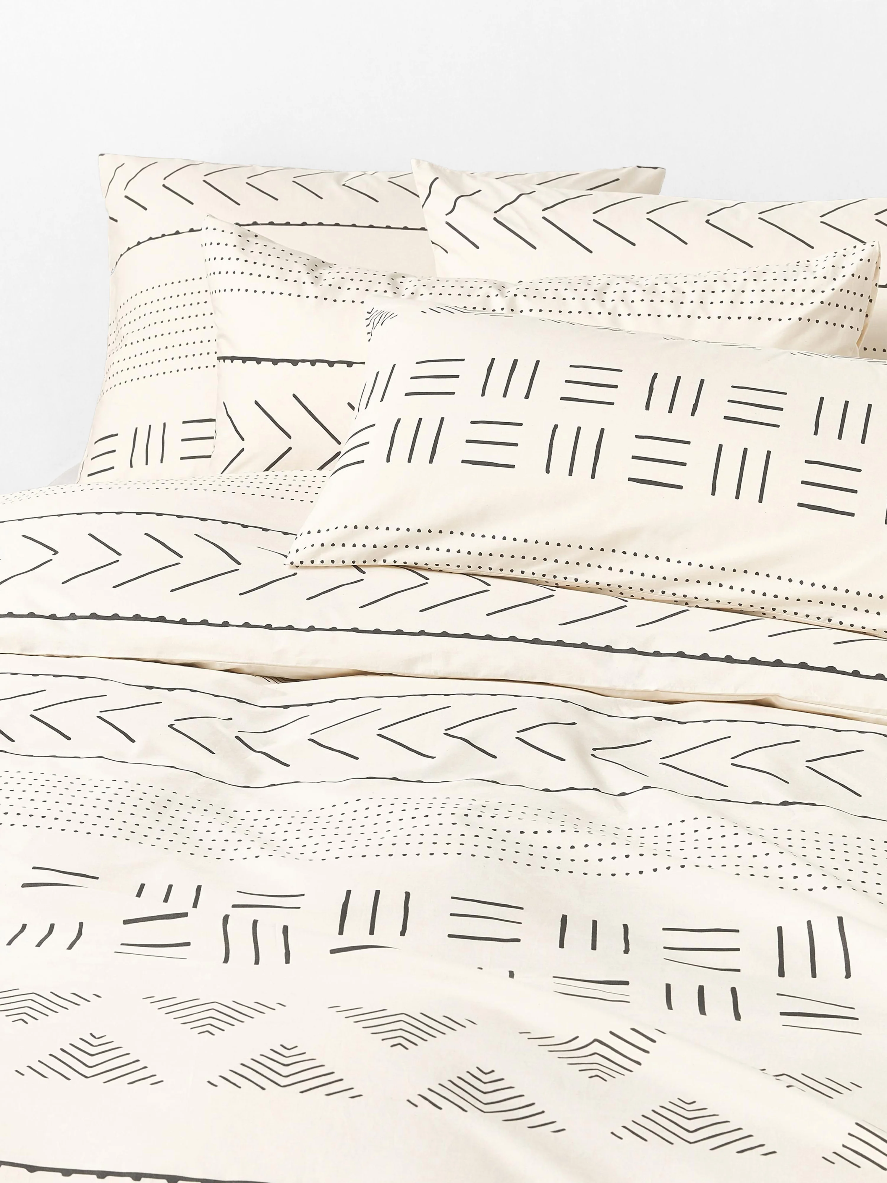 Baumwollperkal-Bettdeckenbezug Kohana mit Boho-Muster