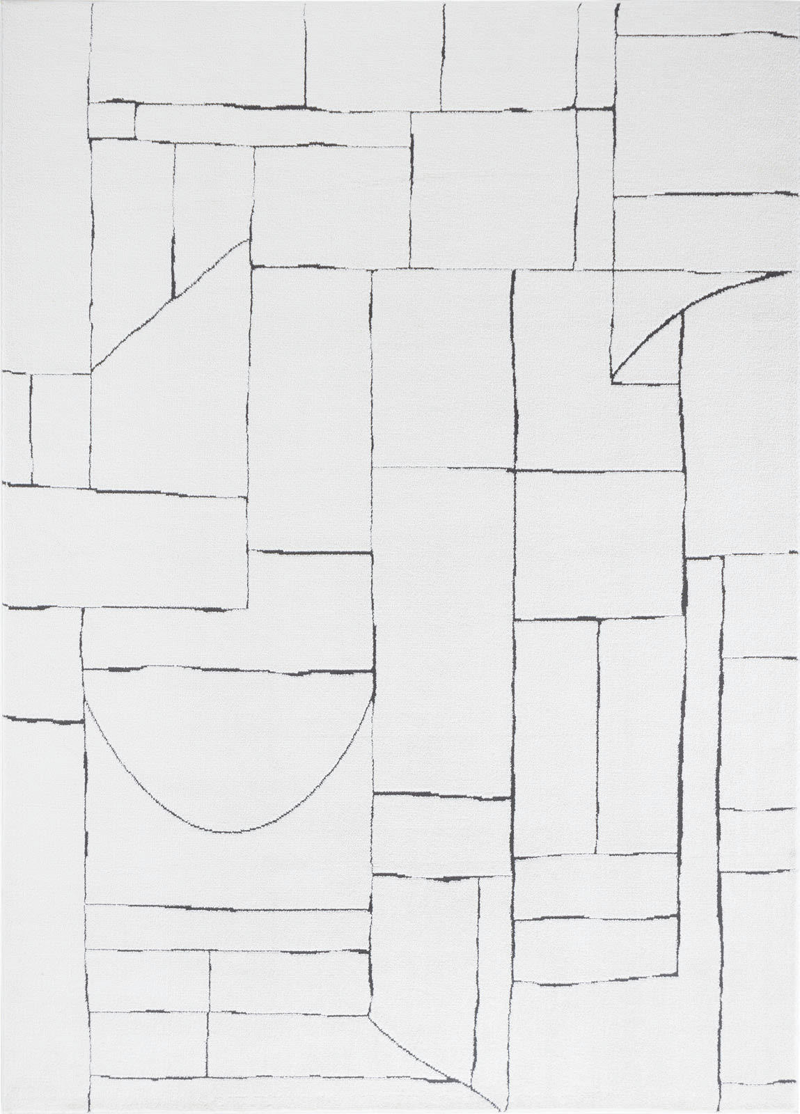 LISA - Tapis Scandinave Wabi-Sabi Ivoire/Anthracite 200x275