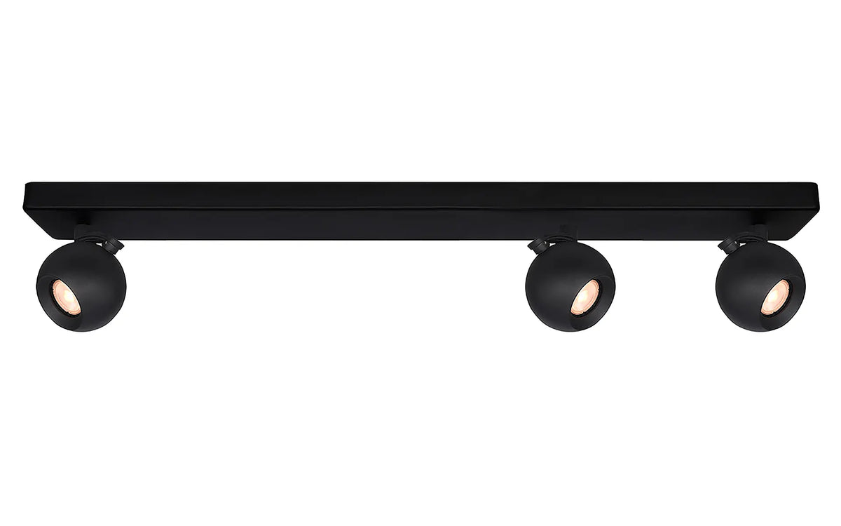 Artdelight spot Bolero - 3 lichts - 68 x 12.7  cm - zwart