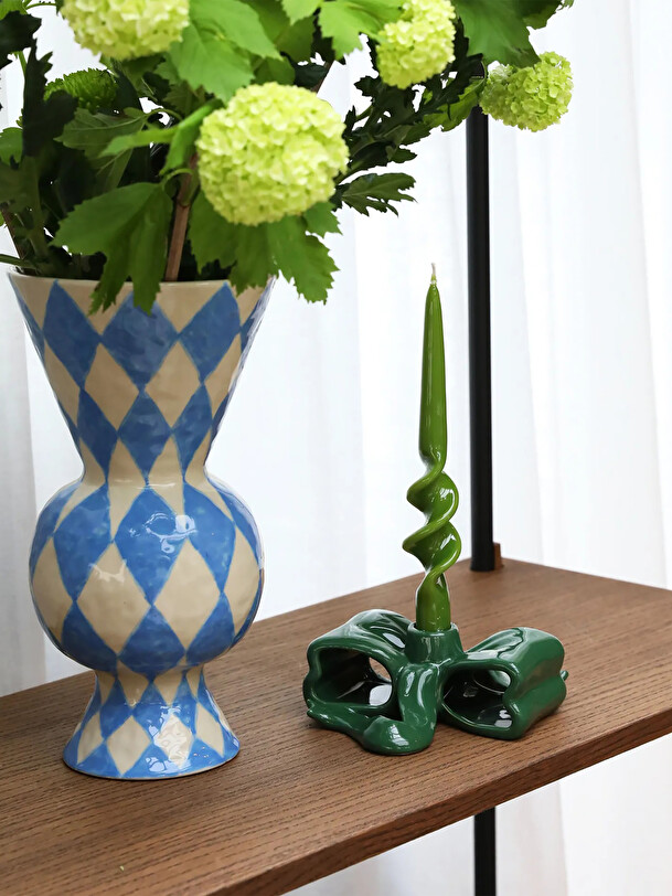 Vase rhombic bleu - &klevering bleu