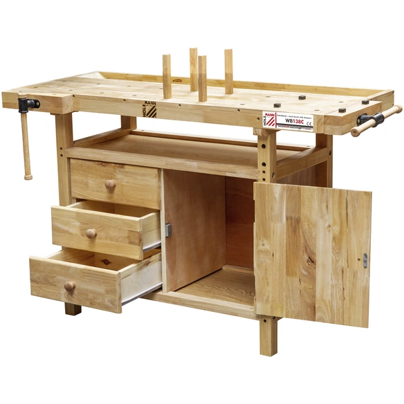 Hobelbank »WB138C«, 3 Schubladen, natur