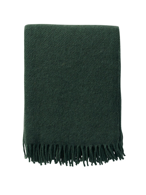 Klippan 100% wollen deken - Gotland - bottle green- 130x200cm