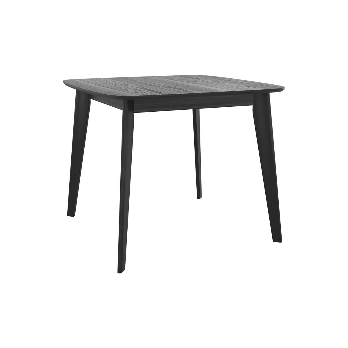 JULIO - Table carrée 4 personnes en bois noir 90 cm
