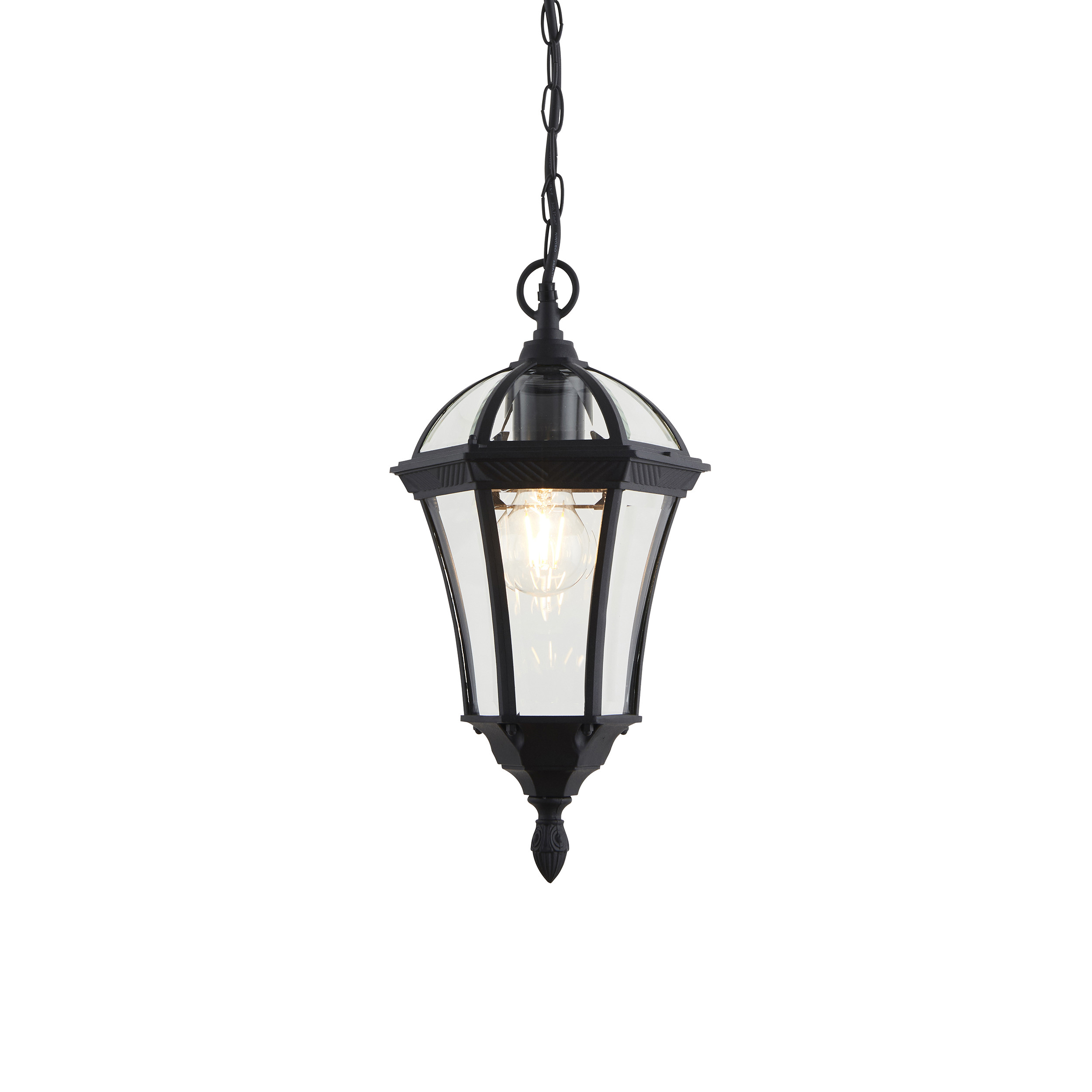 Lampa sufitowa zewnętrzna DRAYTON czarno-przezroczysty 1xE27x60W Endon