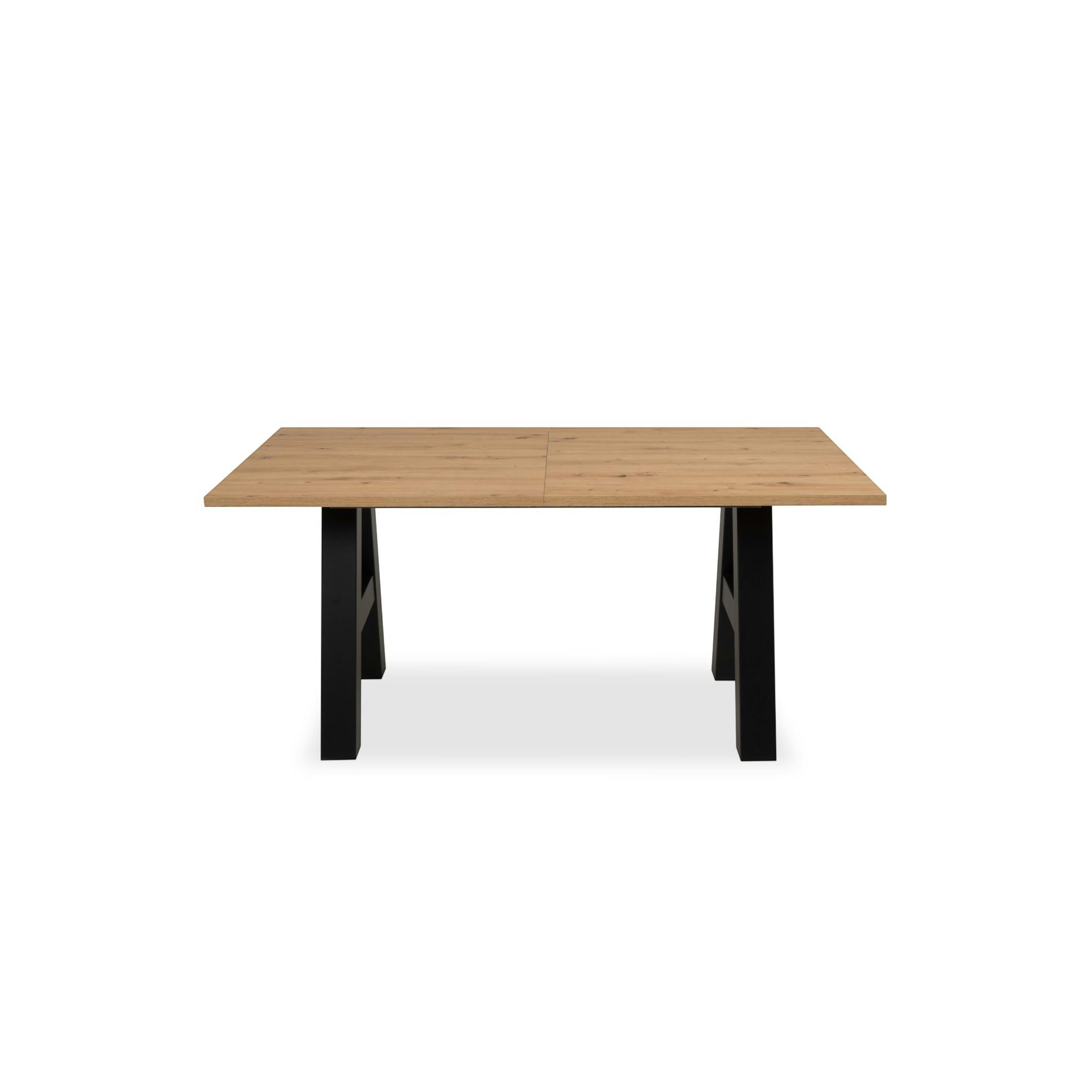 Table extensible effet bois pieds tréteaux 157-234 cm ALVA