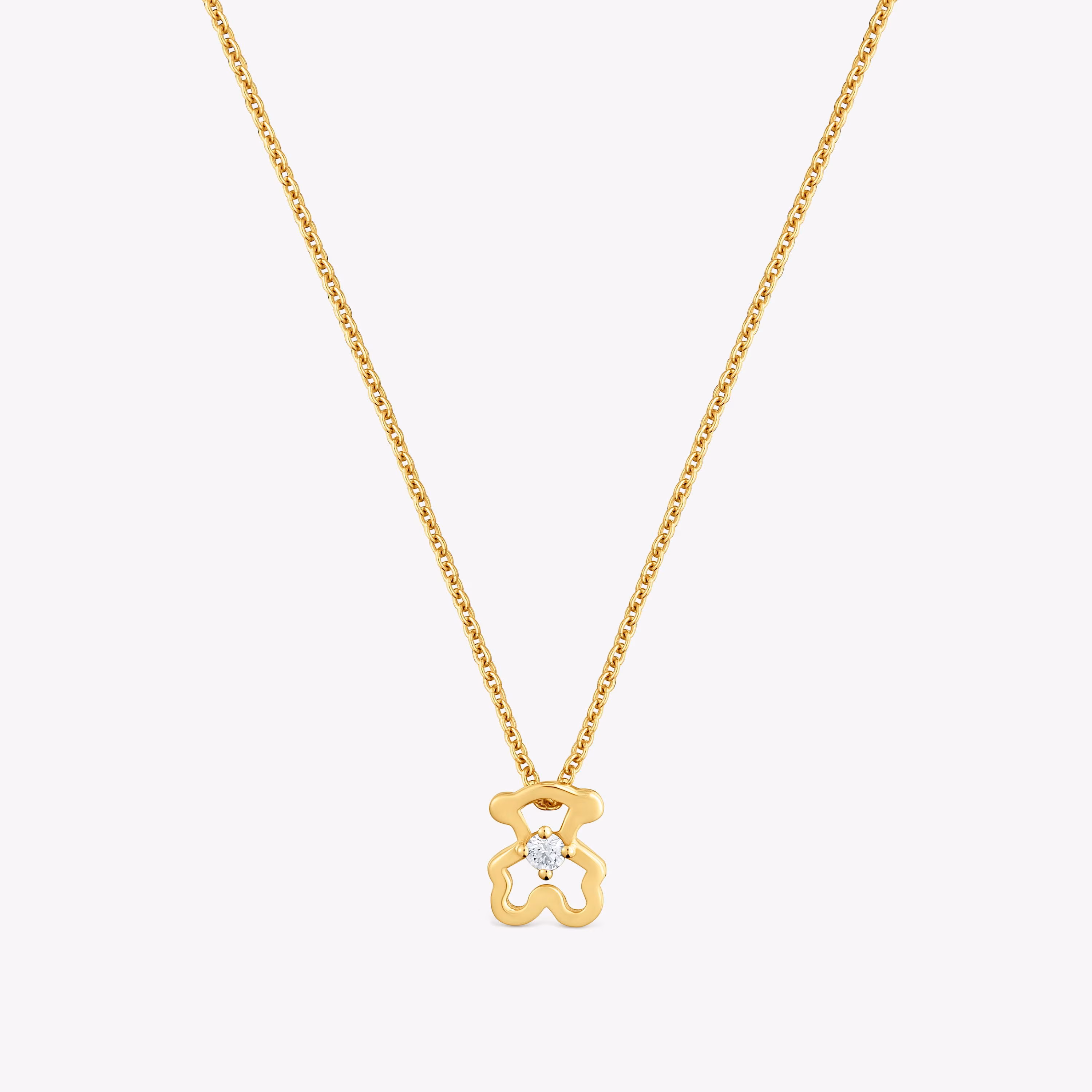 Collar oso de oro 9 kt y diamantes Kaos