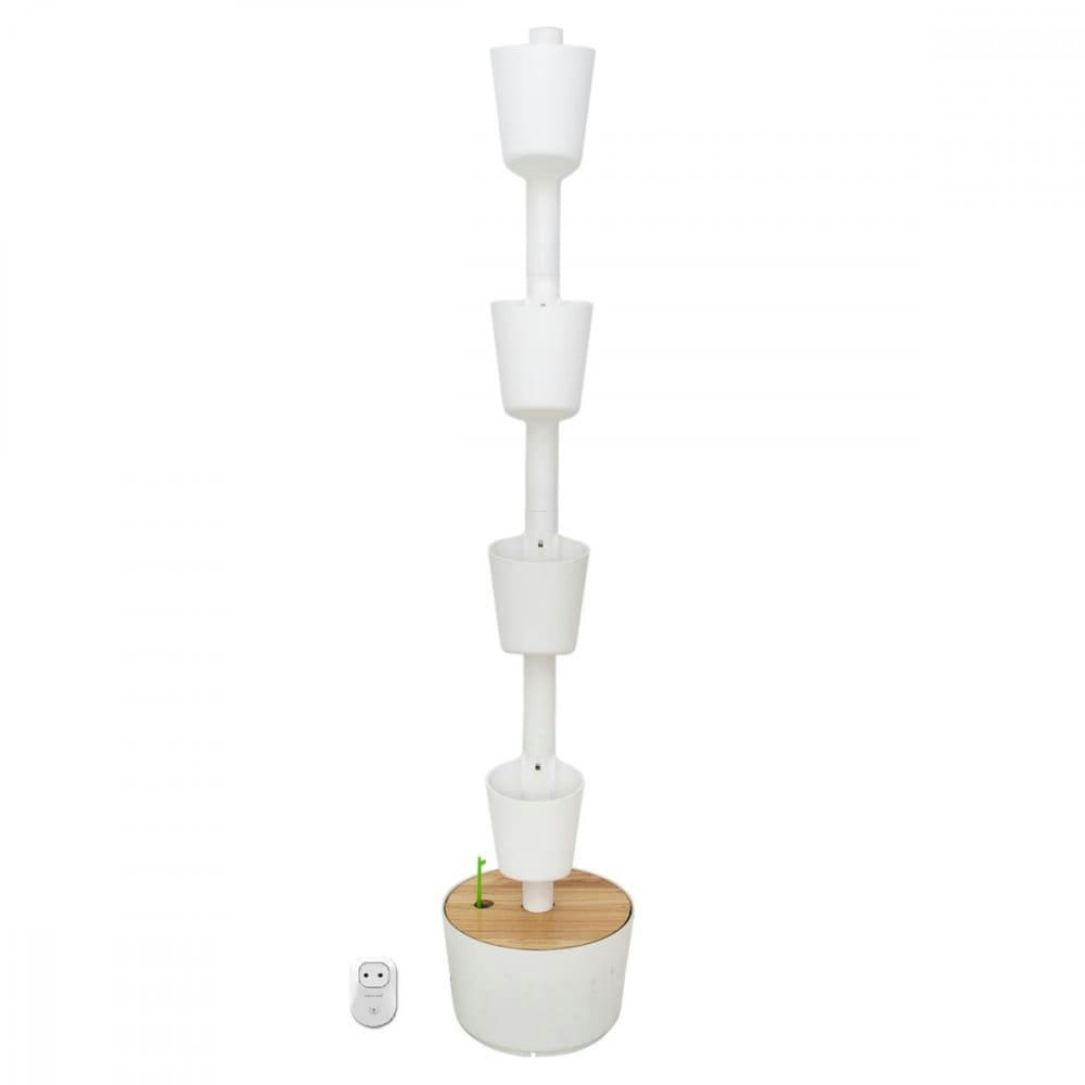 - Jardin d'intérieur 4 bacs blanc avec arrosage automatique wifi