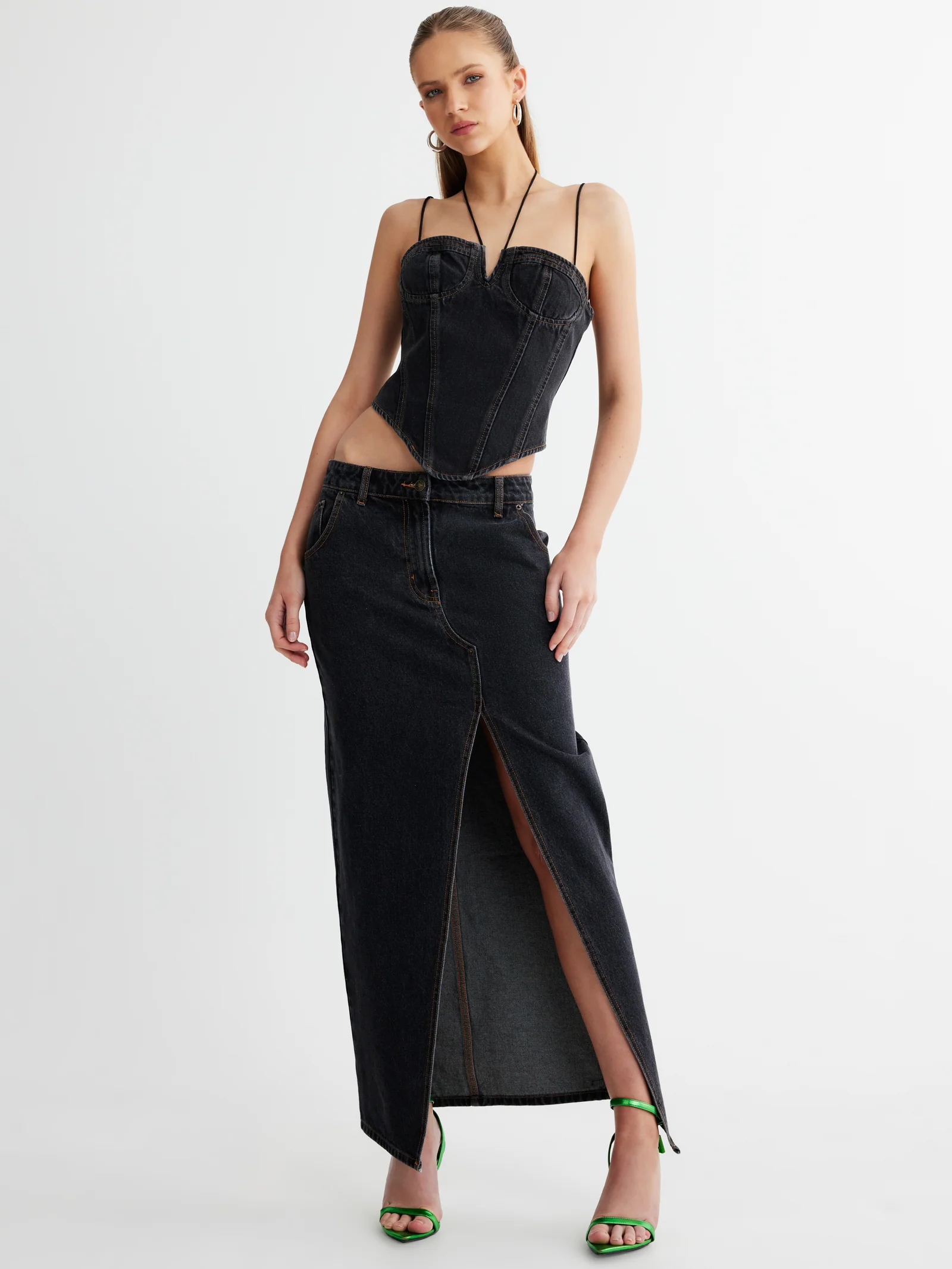 Barbie Split Midi Skirt
