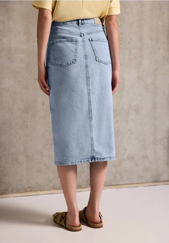 Jeansrock im Bleached-Look