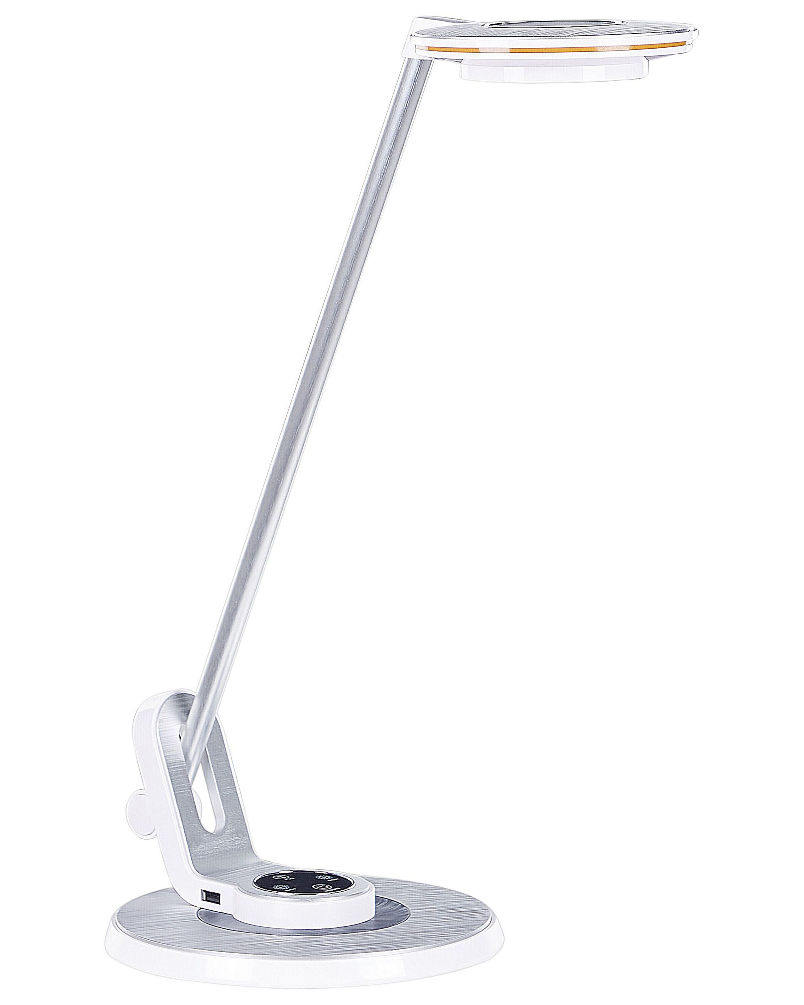 Lampka biurkowa LED USB srebrna