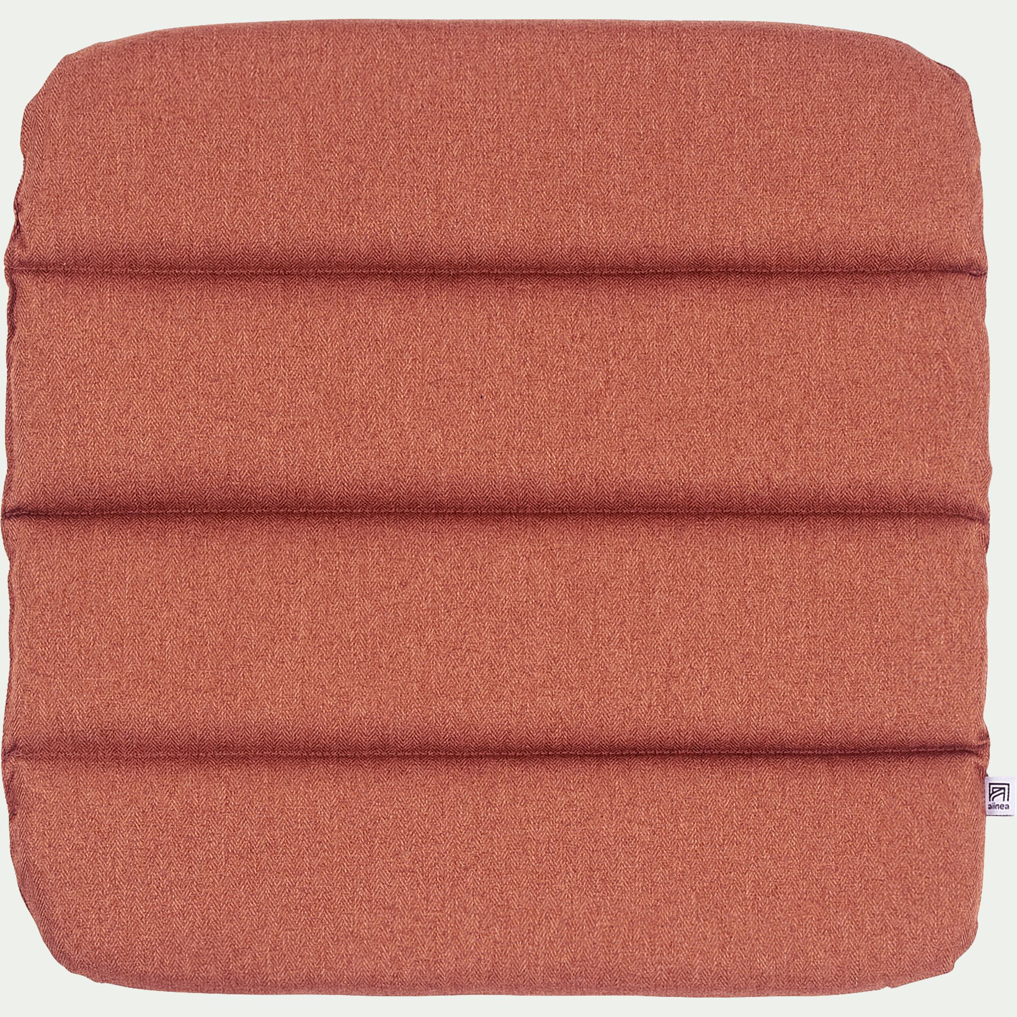 KIKO - Galette de chaise indoor & outdoor en tissu déperlant - rouge terracotta