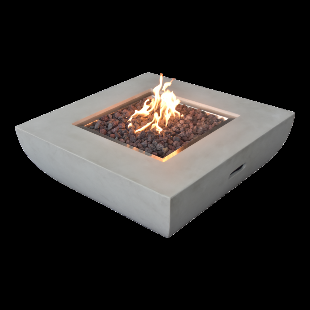 Modeno Florence Outdoor Gas Fueled Fire Table, 50,000 BTUs, 34 x 34 x 14-in