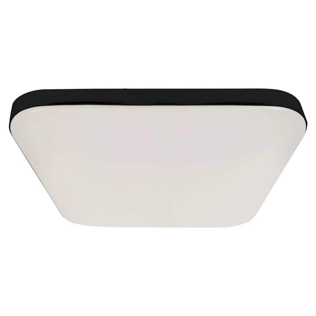 Plafon Nemokwadratowy czarno-biały LED 1x16W 33cm 1690lm IP44 Milagro