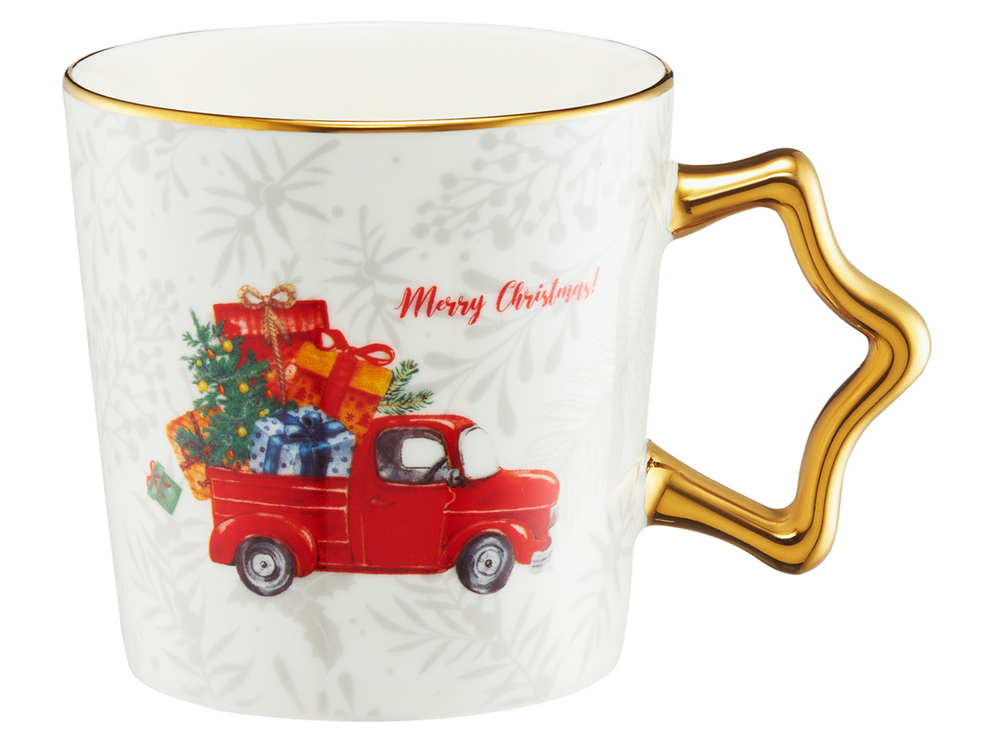 Kubek porcelanowy Star Winter 390 ml biały