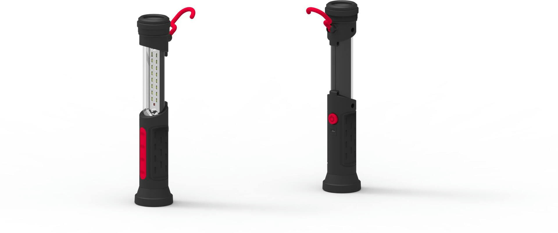 MotoMaster 17 Portable Cordless LED Work Light, 150 Lumen, Battery Included, Black, 2-pk