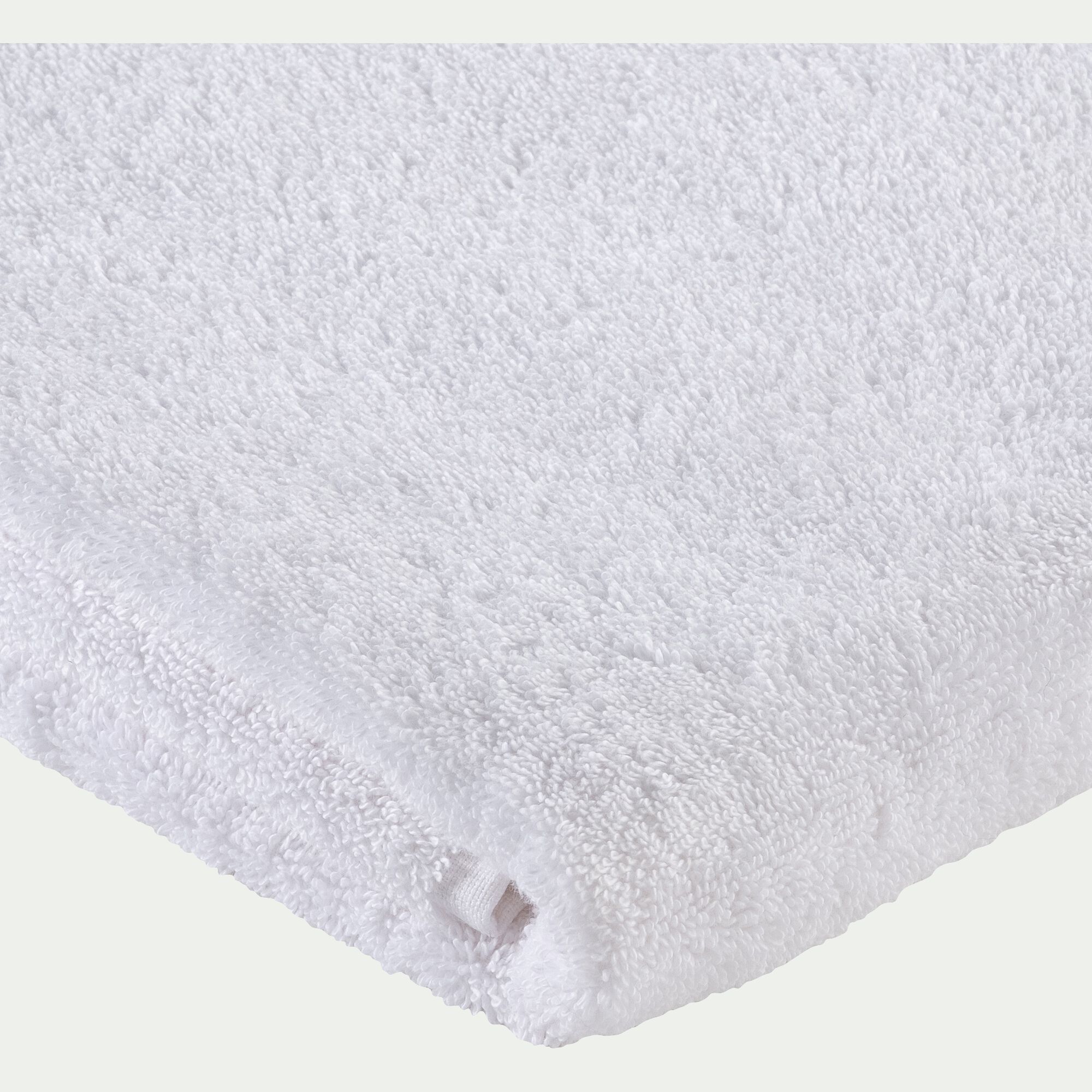 RIVIERA - Drap de bain qualité hôtelière en coton -blanc 100x150cm