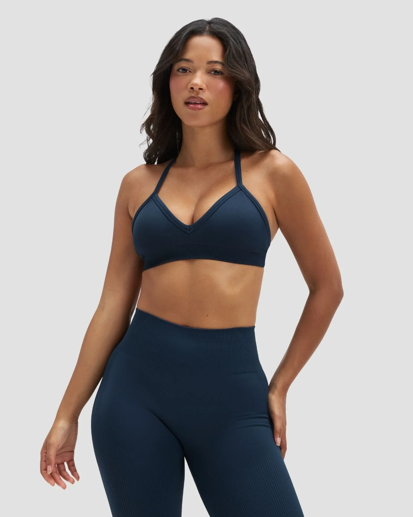 Elevate™ Sculpting Seamless Adjustable Halter Bra | Midnight Navy
