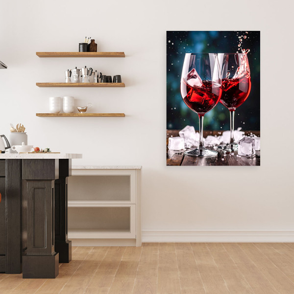 Obraz do kuchni jadalni, Czerwone wino 20x30
