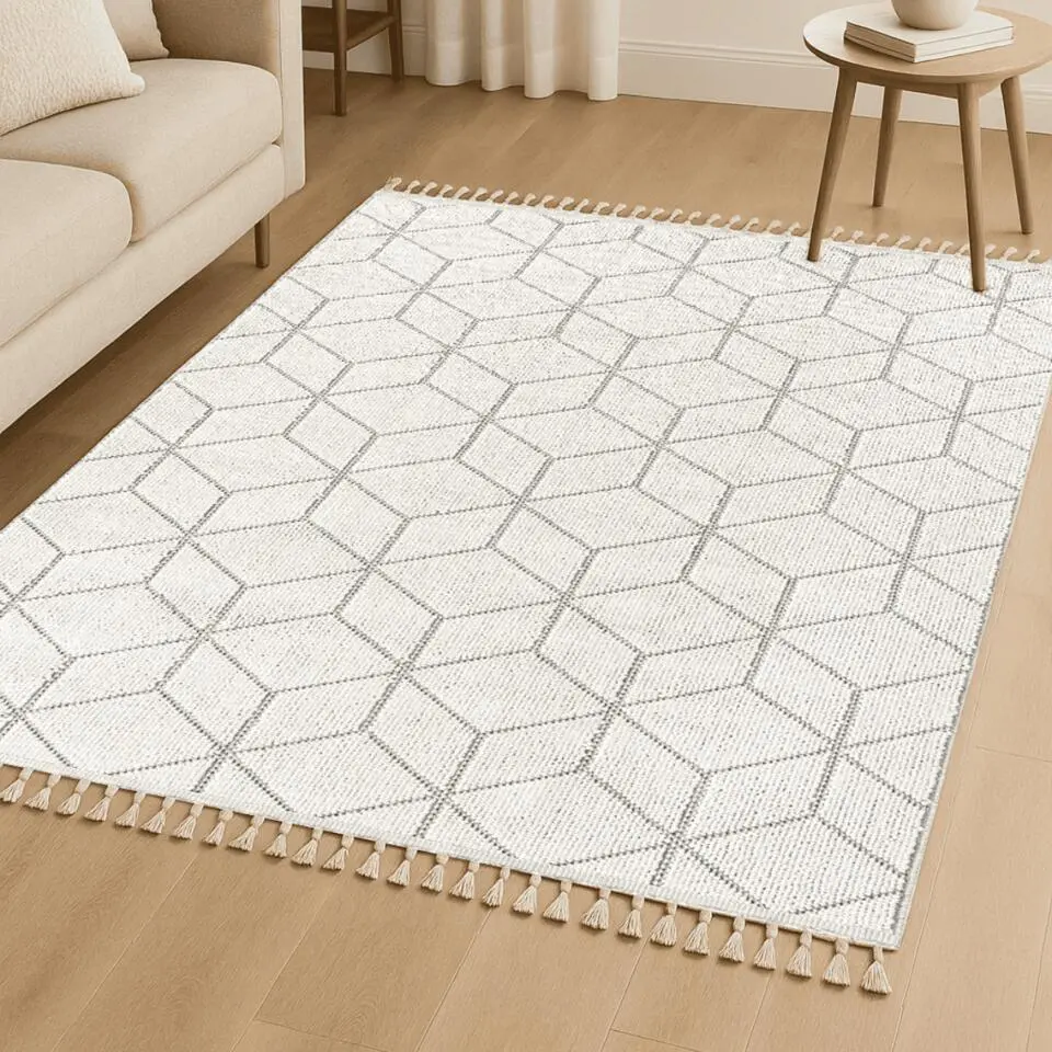 CALICOSY - BUKLE Tapijt - Ecru - 150x100x1 cm