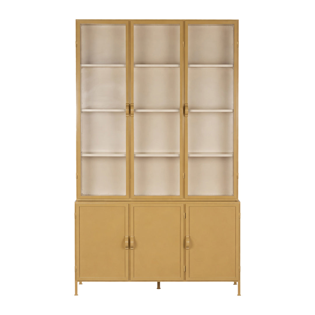 New Routz Detroit Vitrinekast B 142 cm - Mosterd / Zand