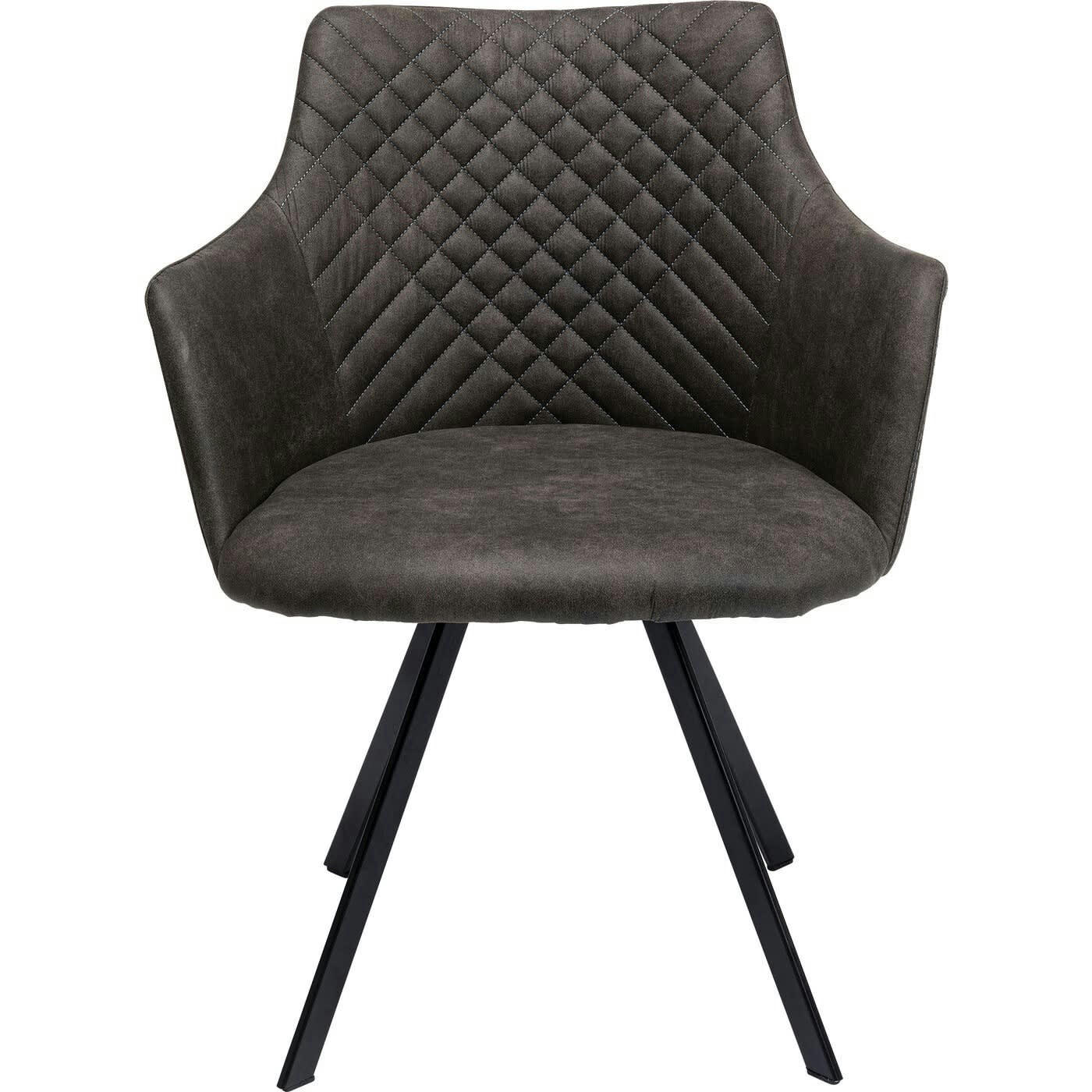 COCO - Chaise avec accoudoirs pivotante Coco gris anthracite Kare Design