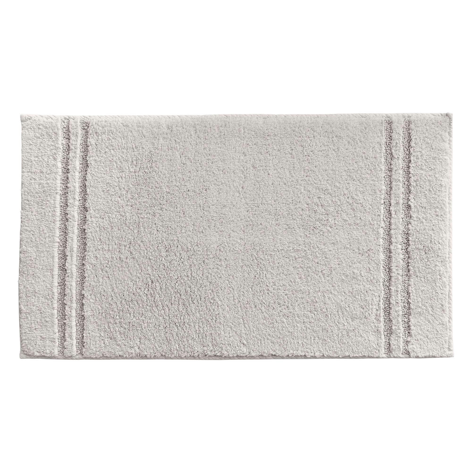 LIGNUS - Tapis de bain 70x120 gris brume en coton