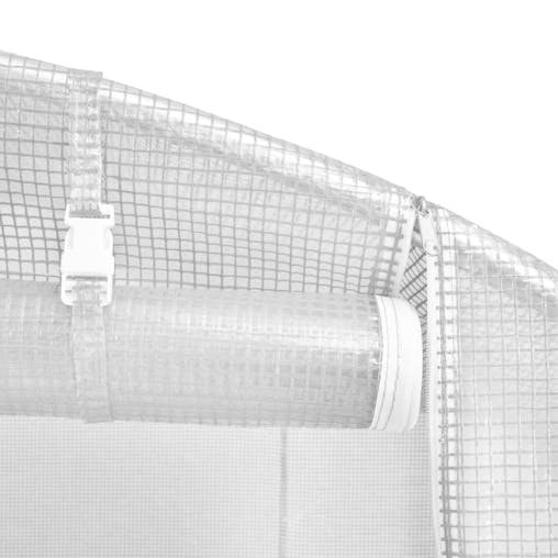 NNEVL Greenhouse with Steel Frame White 30 m&sup2; 10x3x2 m