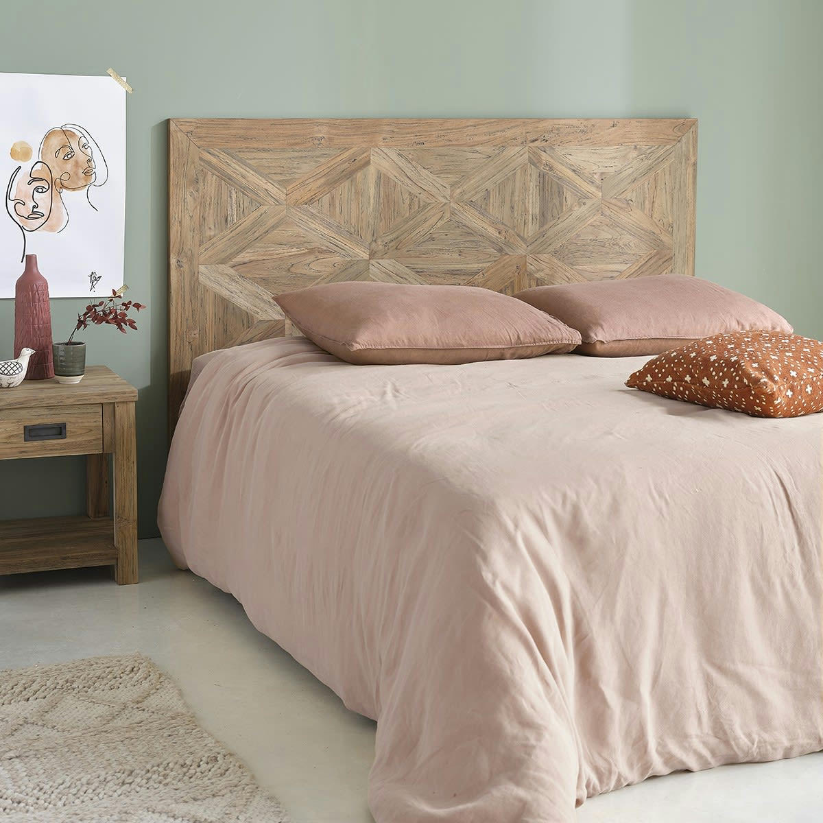 CARGO - Tête de lit en teck recyclé massif 160 cm