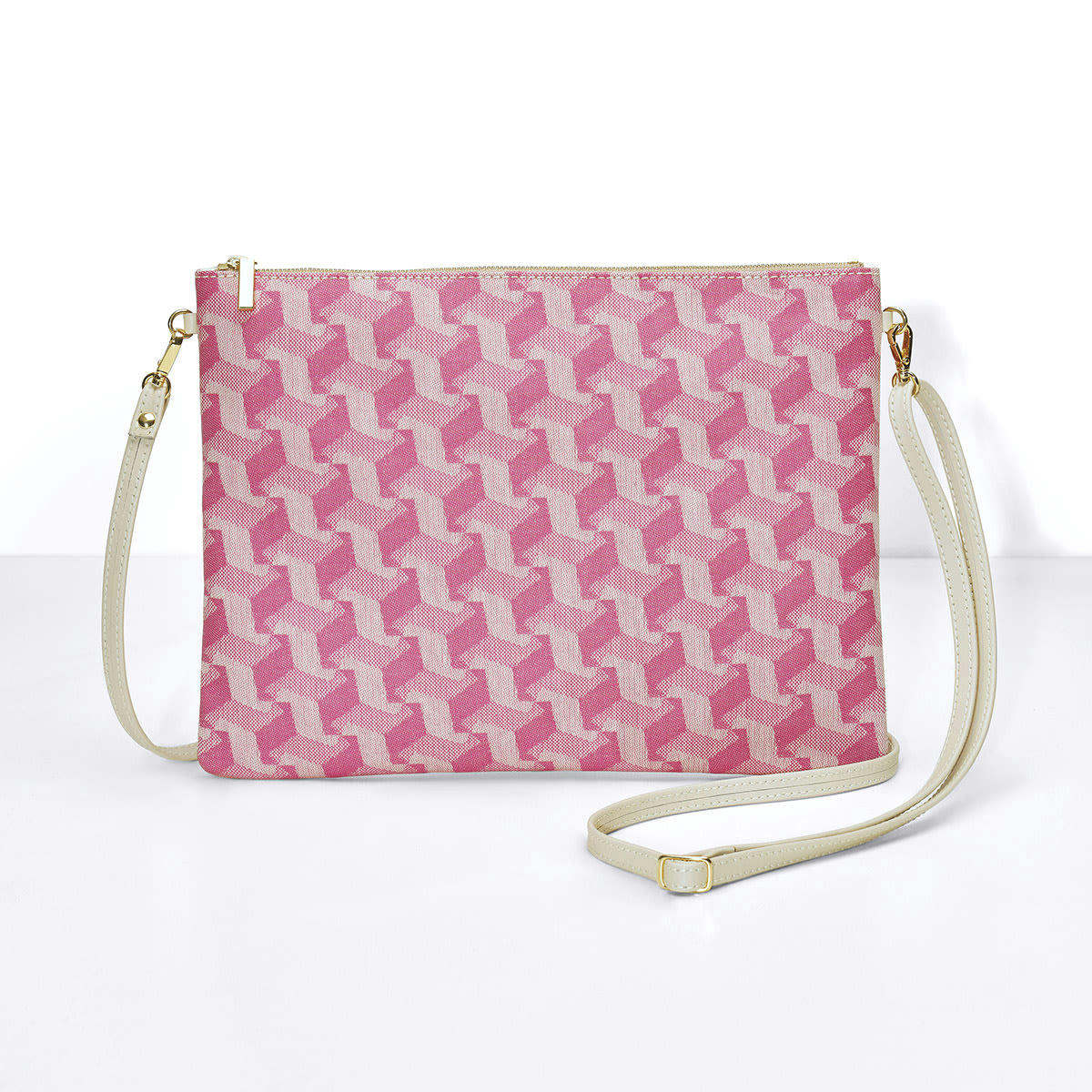 PICTO - Pochette en coton beige 28 x 21