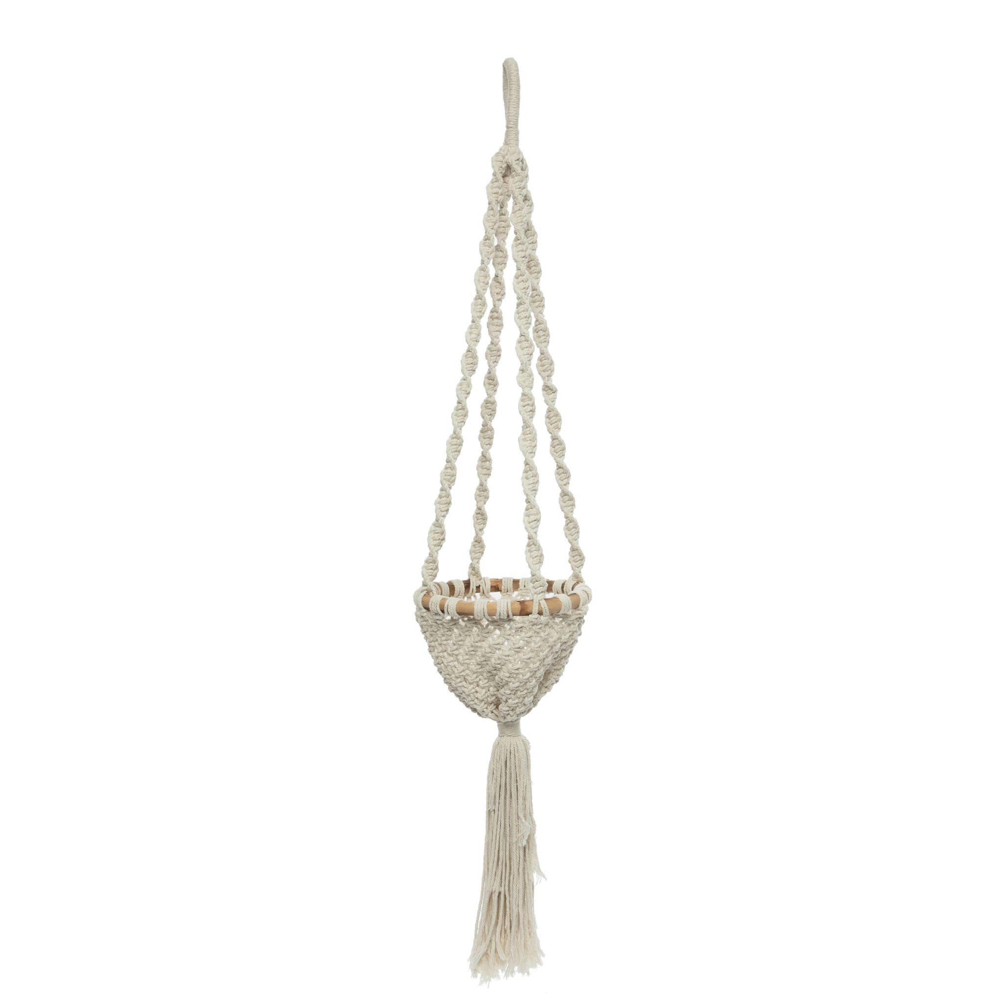 TWISTED - Suspension de plantes en coton blanc naturel moyen
