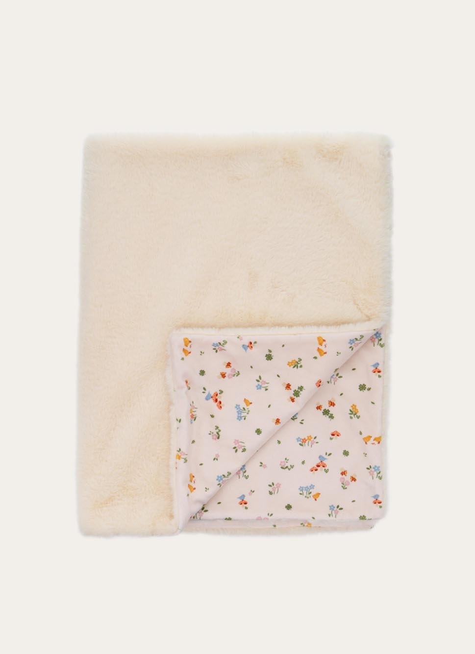 PLAID ENFANT IMPRIMÉ FLEURS ET ANIMAUX EGLANTINE MULTICOLORE