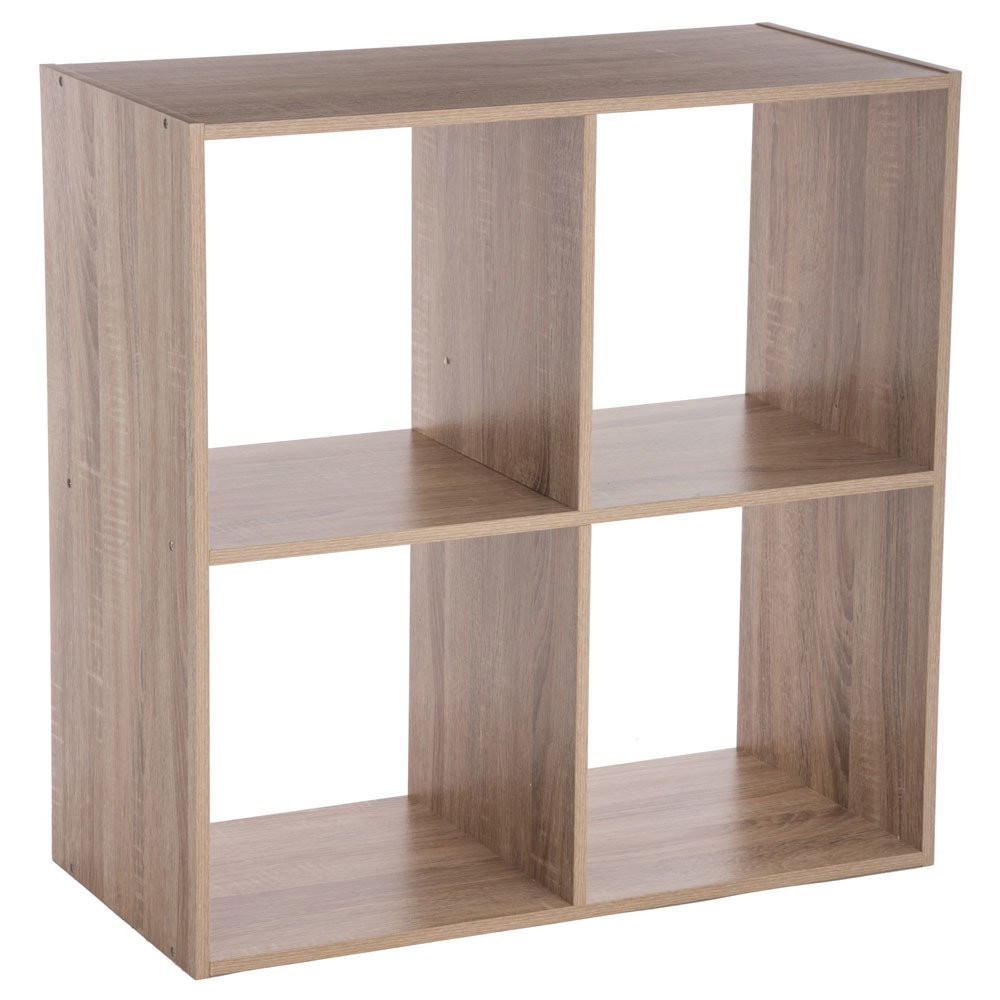 Regał dekoracyjny na książki, 4 półki, 68 cm