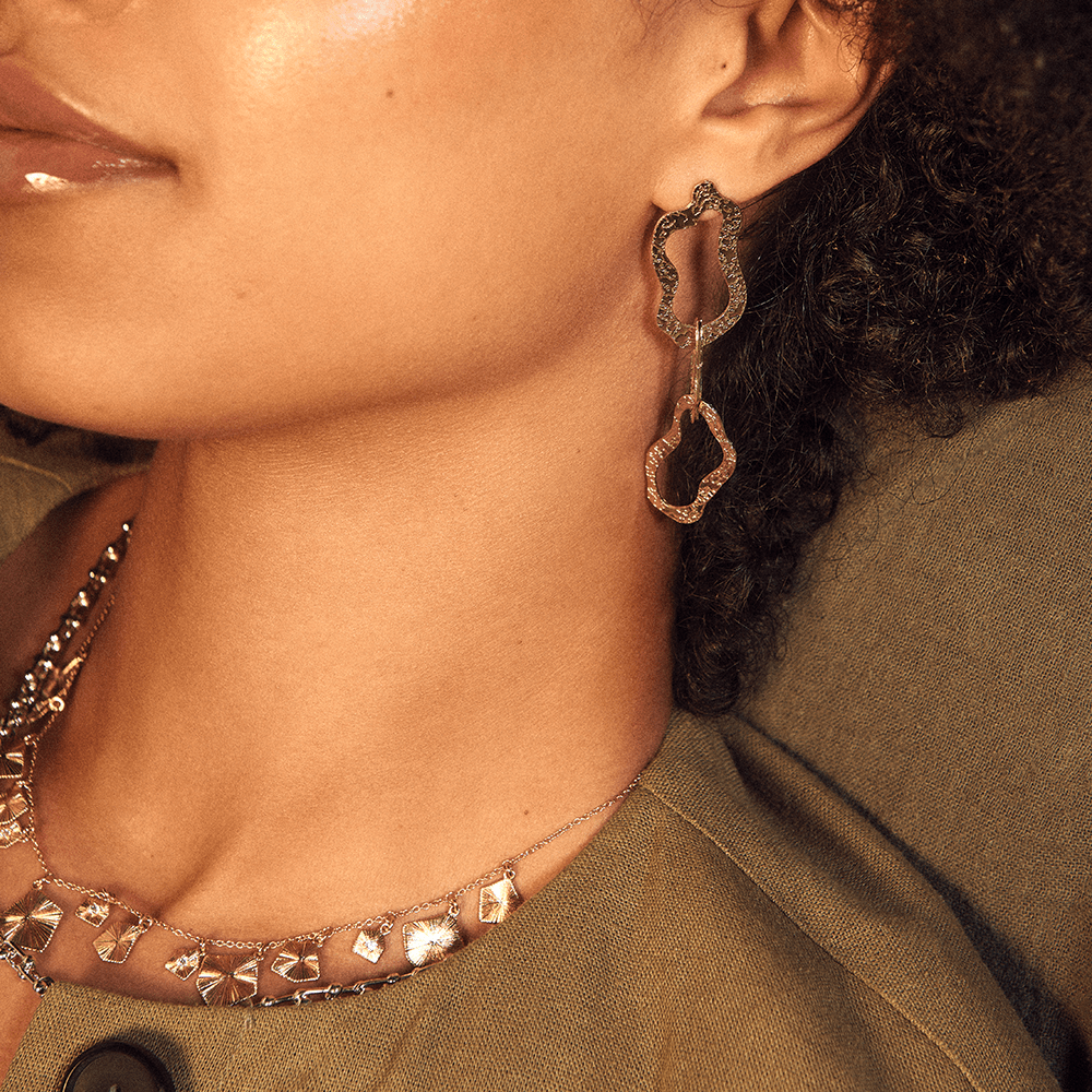 Boucles d'oreilles écume
