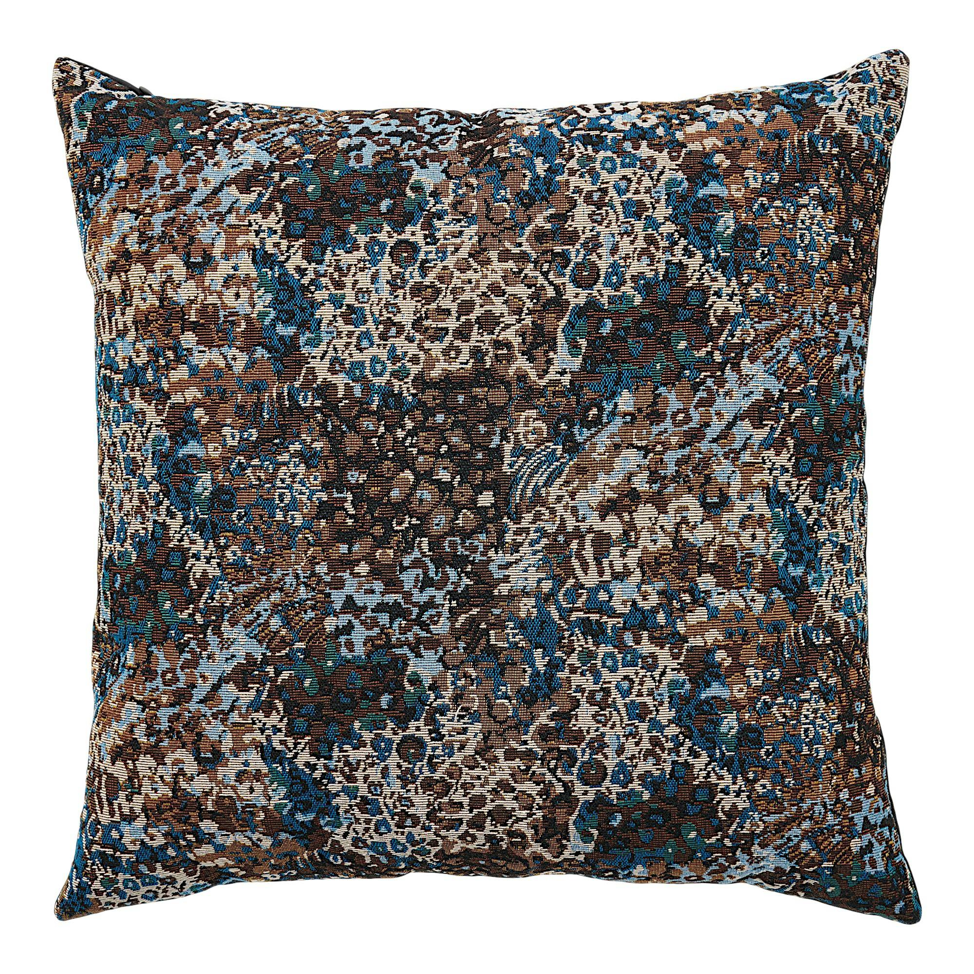 Coussin de canapé tons bleus et bruns IZMIR