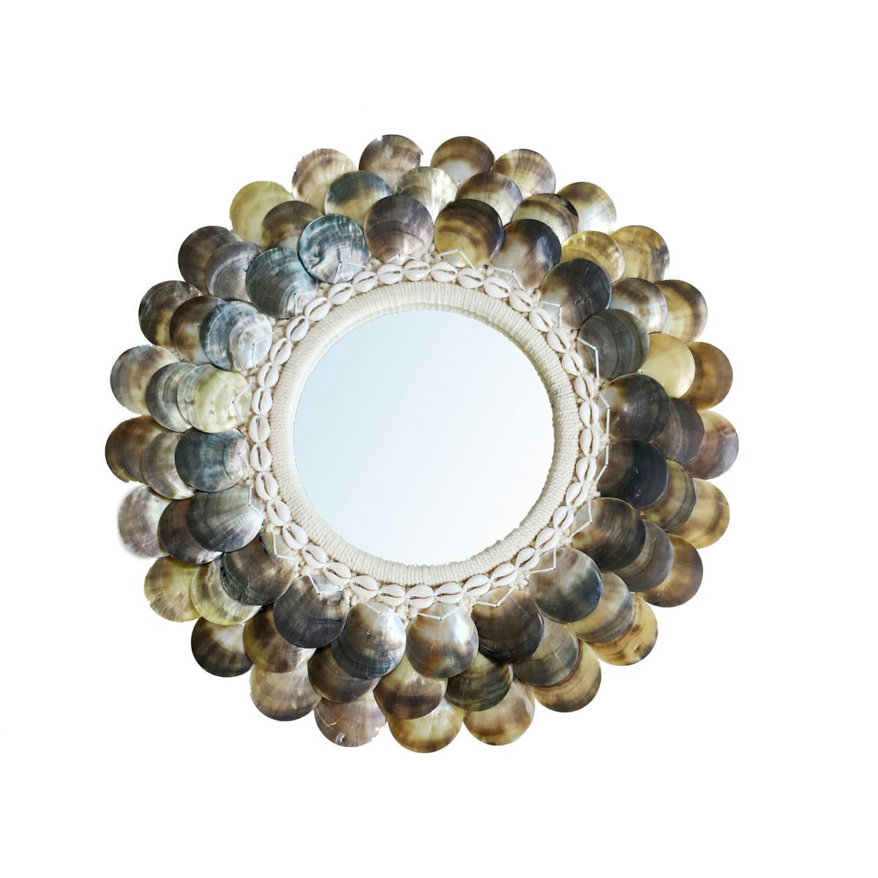 COIN - Miroir en coquillages D40