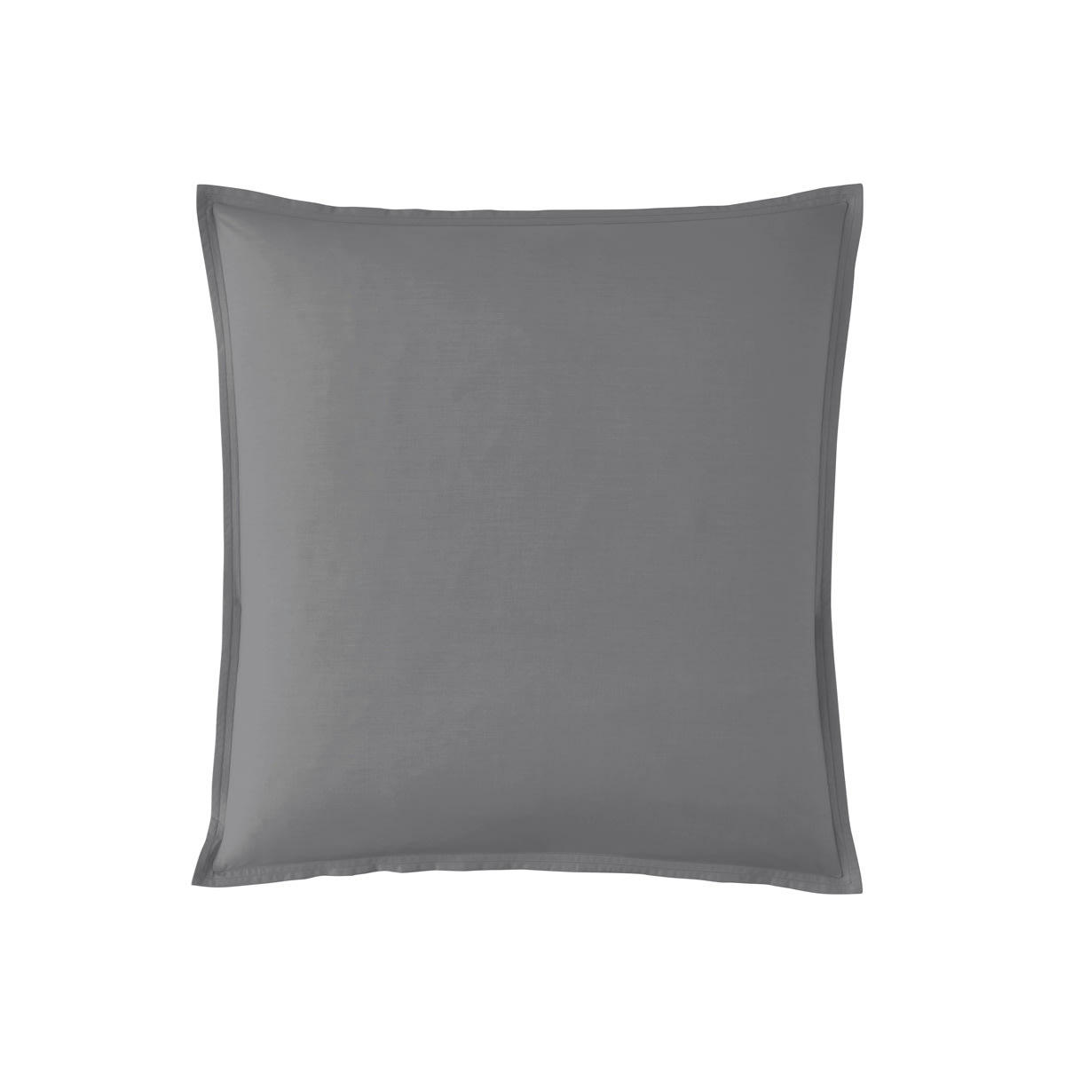 PREMIÈRE - Taie d'oreiller en percale de coton gris 65x65
