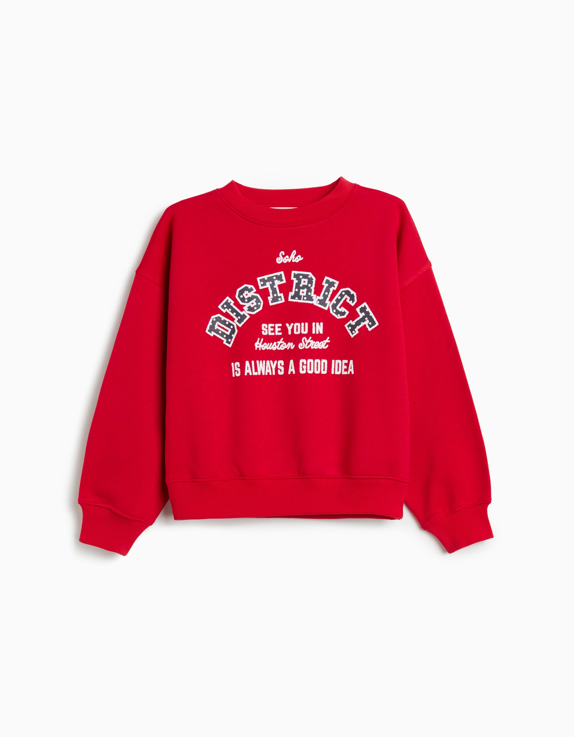 Sweatshirt de Felpa, Menina, Vermelho