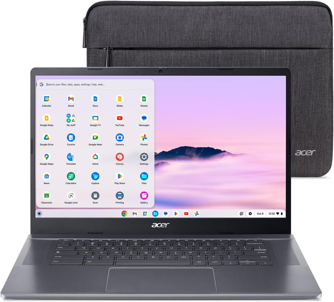 acer Chromebook Plus 515 Laptop with Google AI – 15.6 Full HD 1920 x 1080 IPS Touch Display | Intel Core i3-1305U | 8GB LPDDR5X | 256GB SSD | Wi-Fi 6E | FHD Camera | Chrome OS | CB515-2HT-33M4