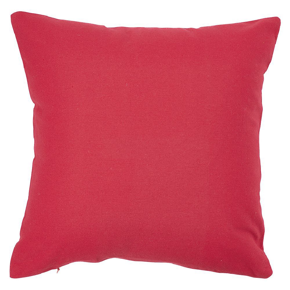 Housse de coussin carré rouge uni