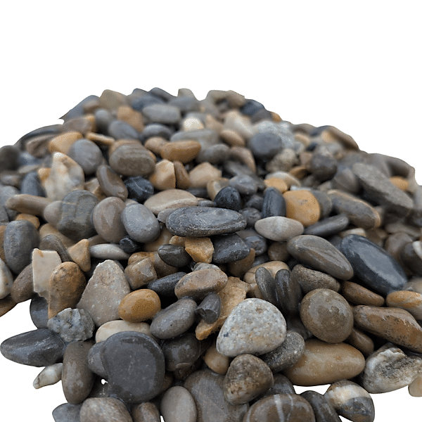 Gravier roulé rivière gris 6/16 mm - Lot 10 sacs 25 kg