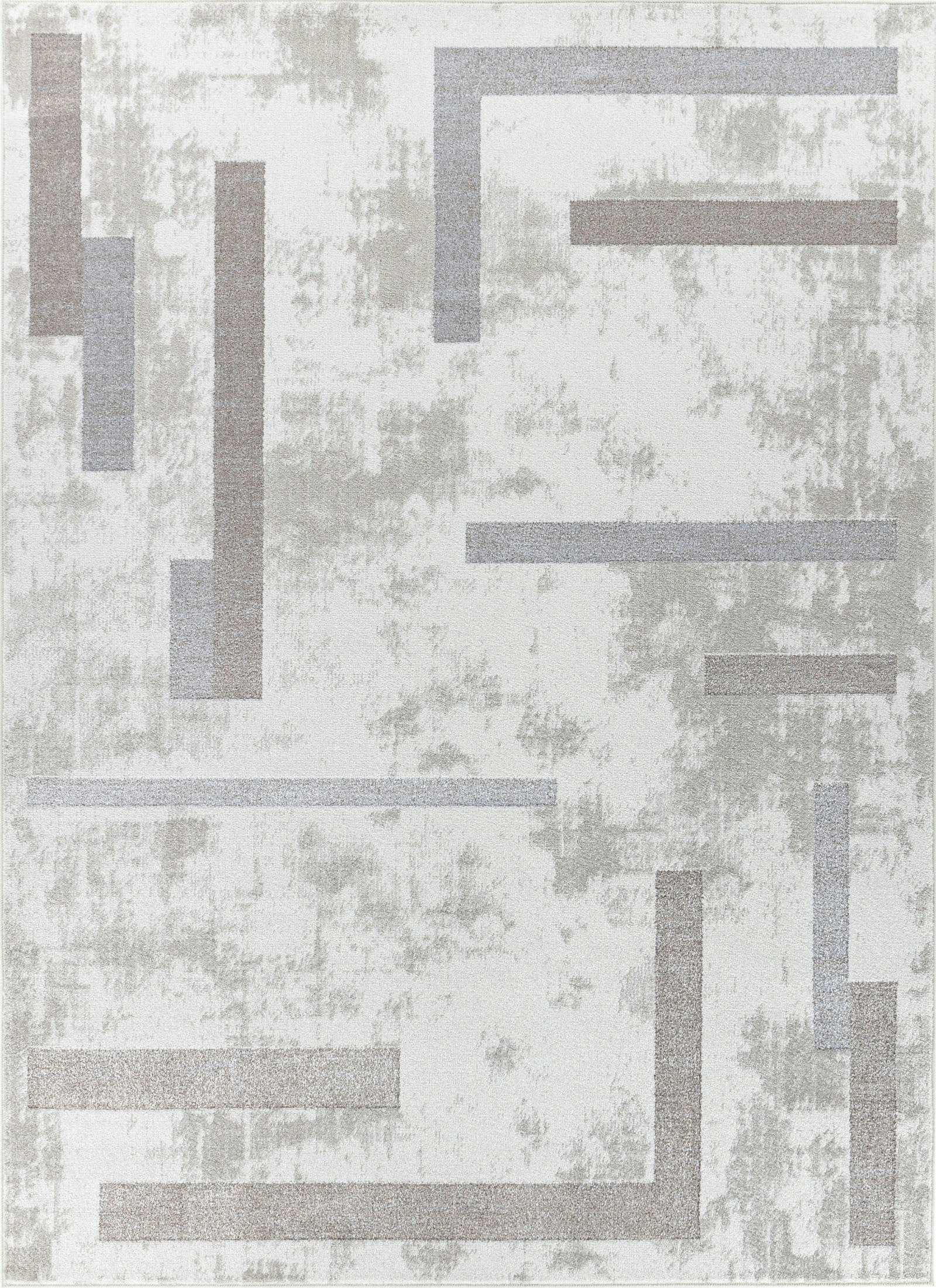 GABBY - Tapis Scandinave Industriel Blanc/Gris 200x275
