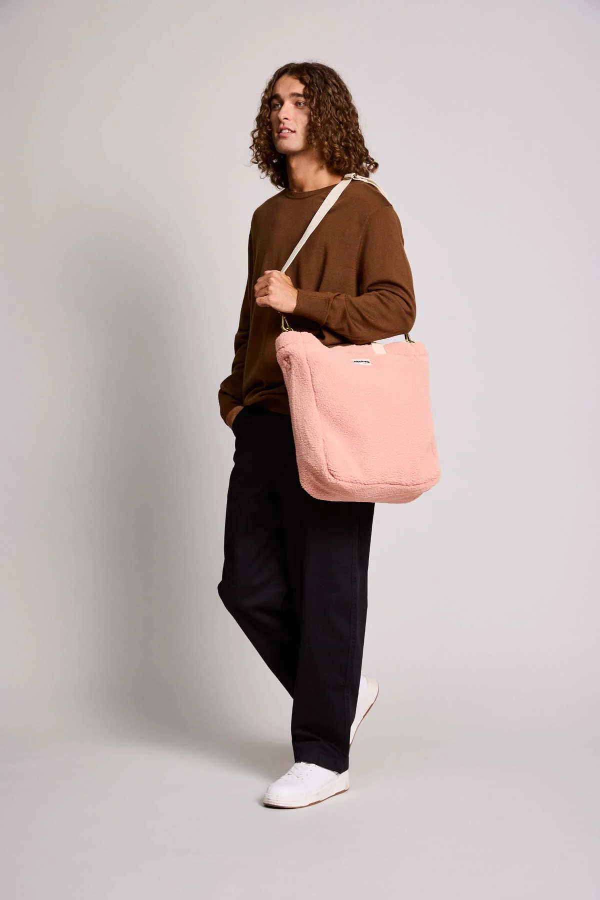 Cabas vertical Paul Teddy Rose poudré