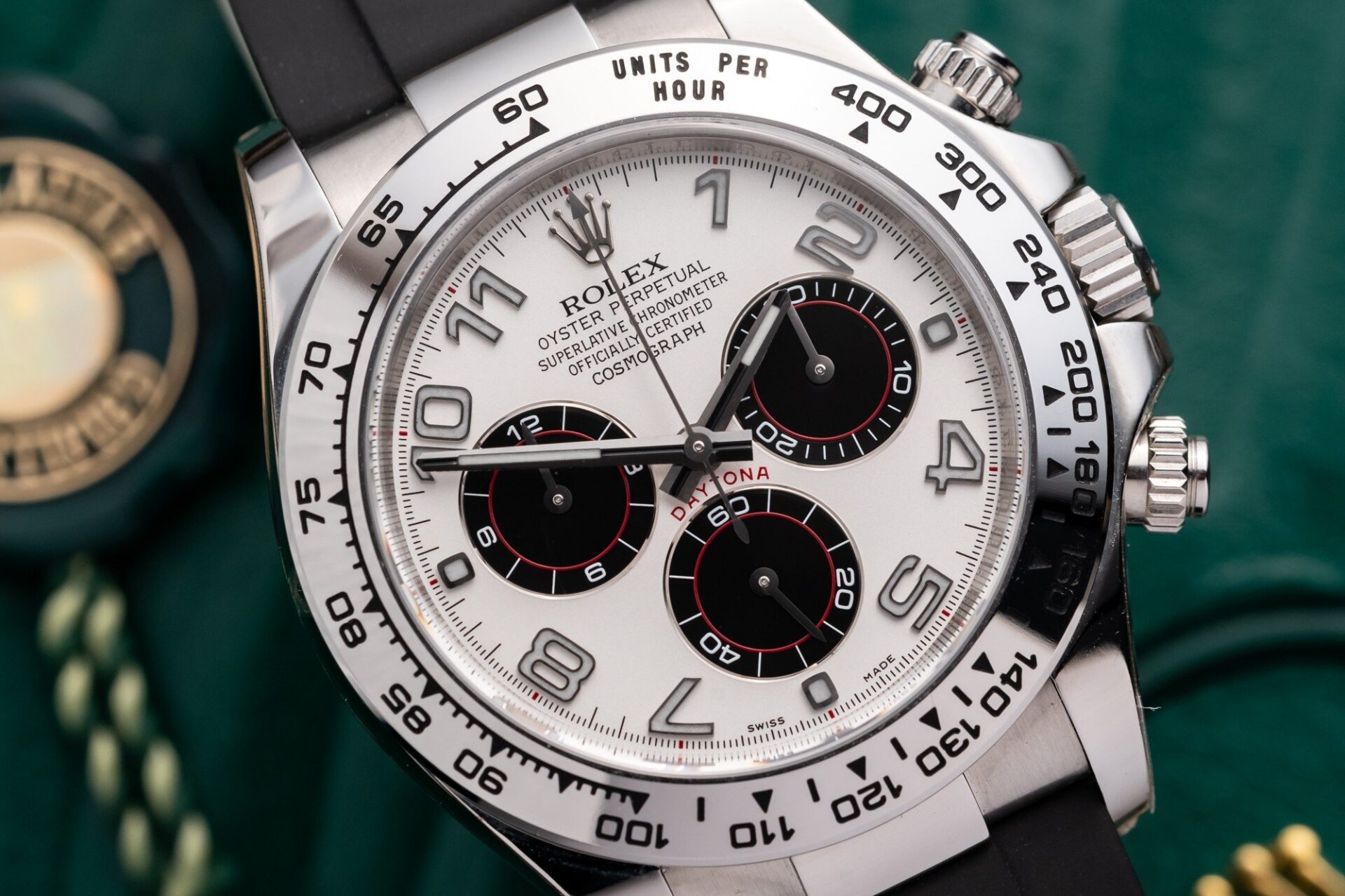Rolex Daytona 116509LN 904L Steel White Arabic Dial 40mm Oysterflex Super Clone