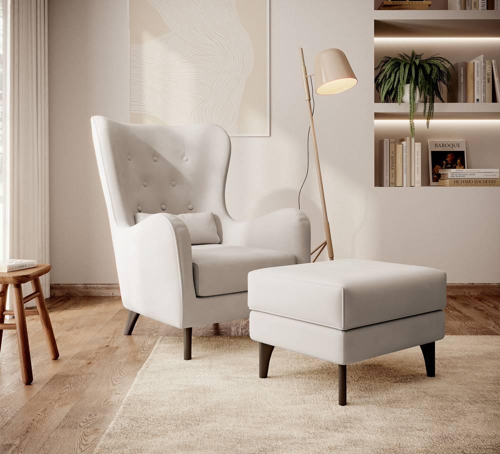 Hocker Casara velvet