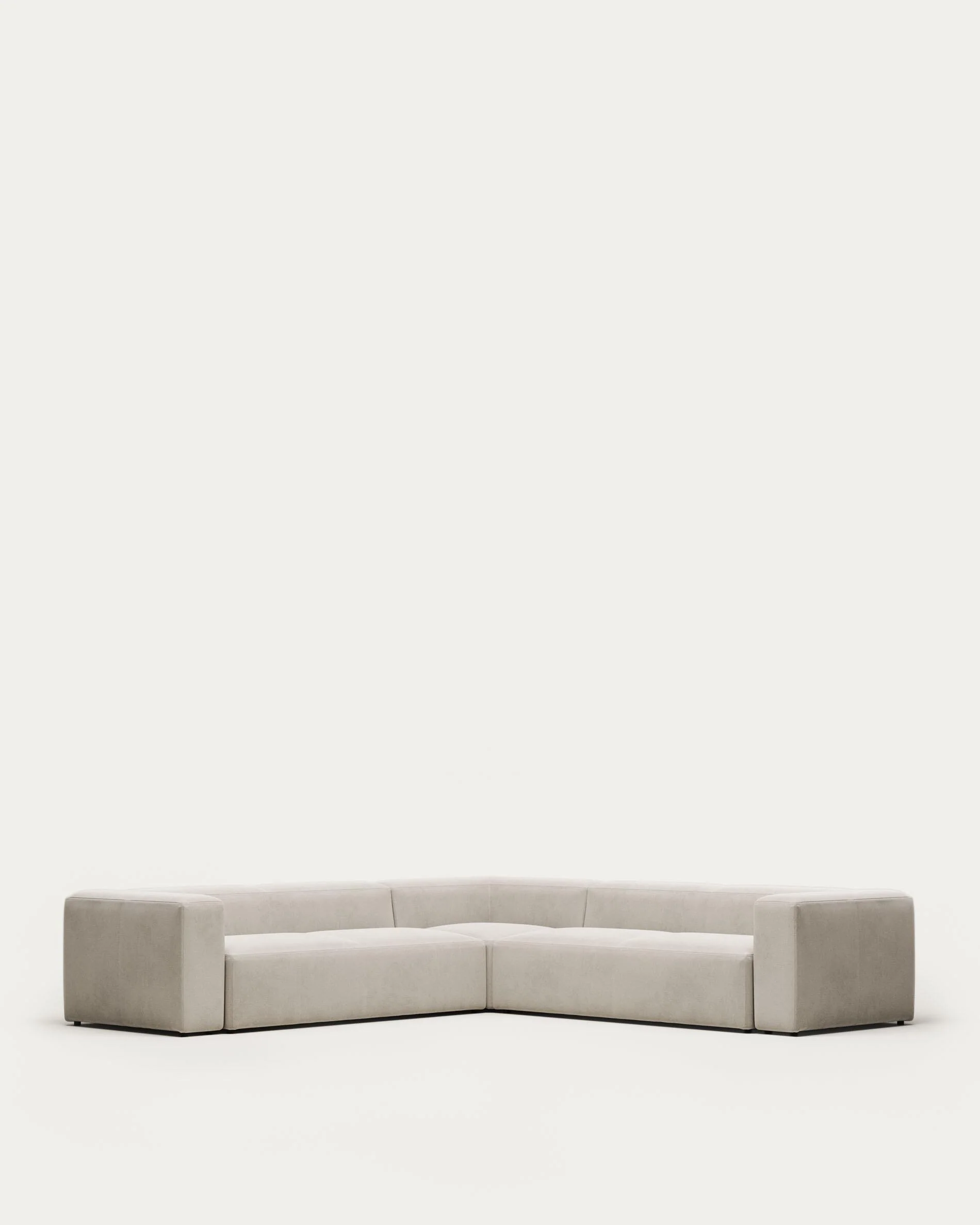 Blok beige chenille 6-seater corner sofa 320 x 320cm FSC Mix Credit