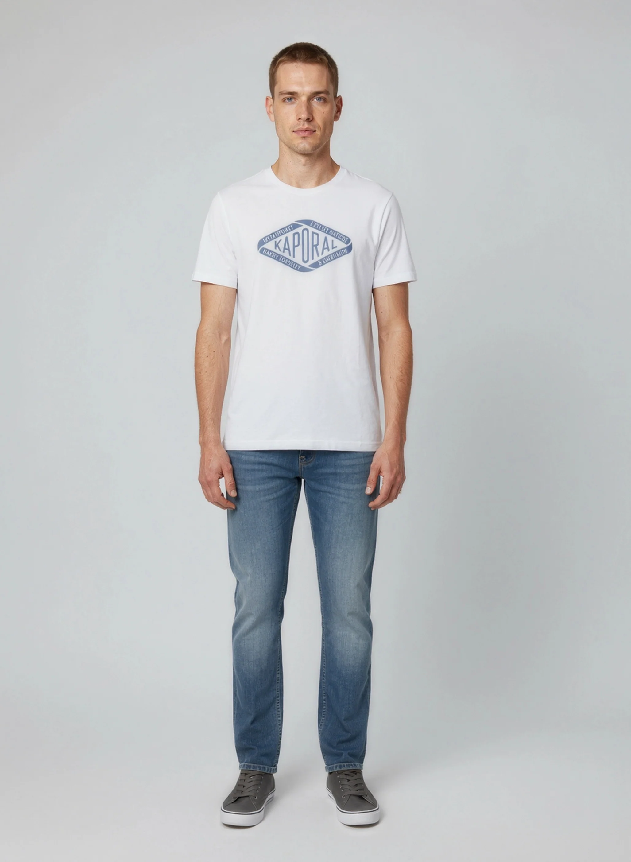T-shirt manches courtes regular blanc coton RAZ